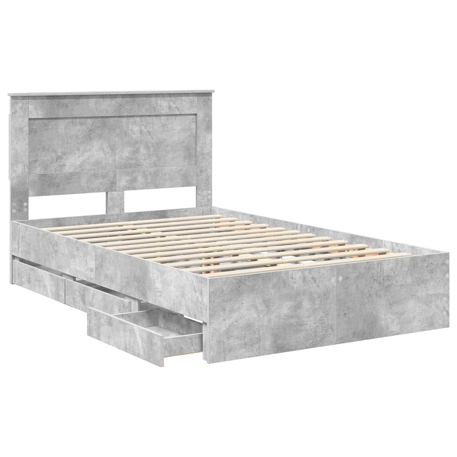 Bedframe met lade Beton Grijs 120 x 190 cm Ingenieurshout – afbeelding 5