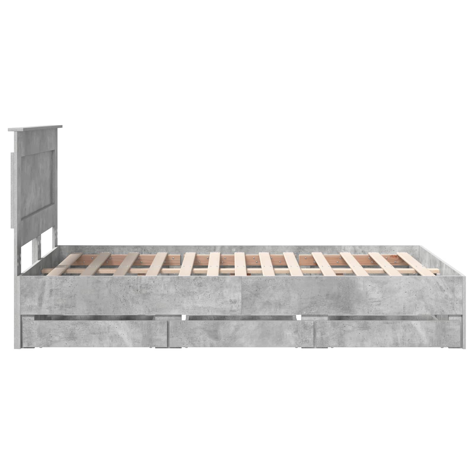 Bedframe met lade Beton Grijs 120 x 190 cm Ingenieurshout – afbeelding 9