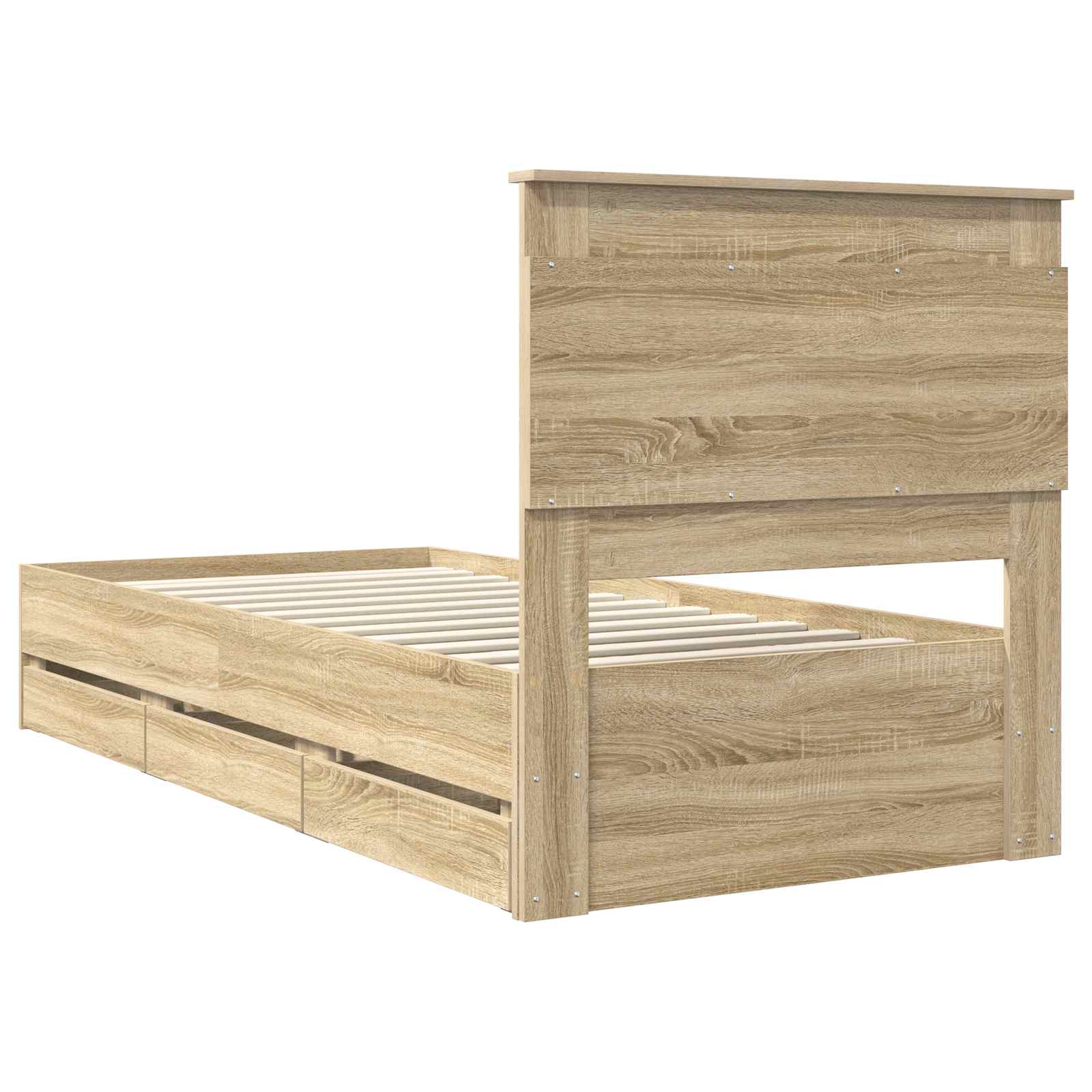 Bedframe met lade Sonoma Eiken 90 x 190 cm Ingenieurshout – afbeelding 10