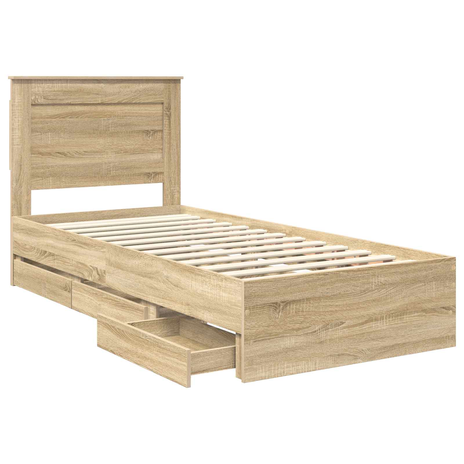 Bedframe met lade Sonoma Eiken 90 x 190 cm Ingenieurshout – afbeelding 5