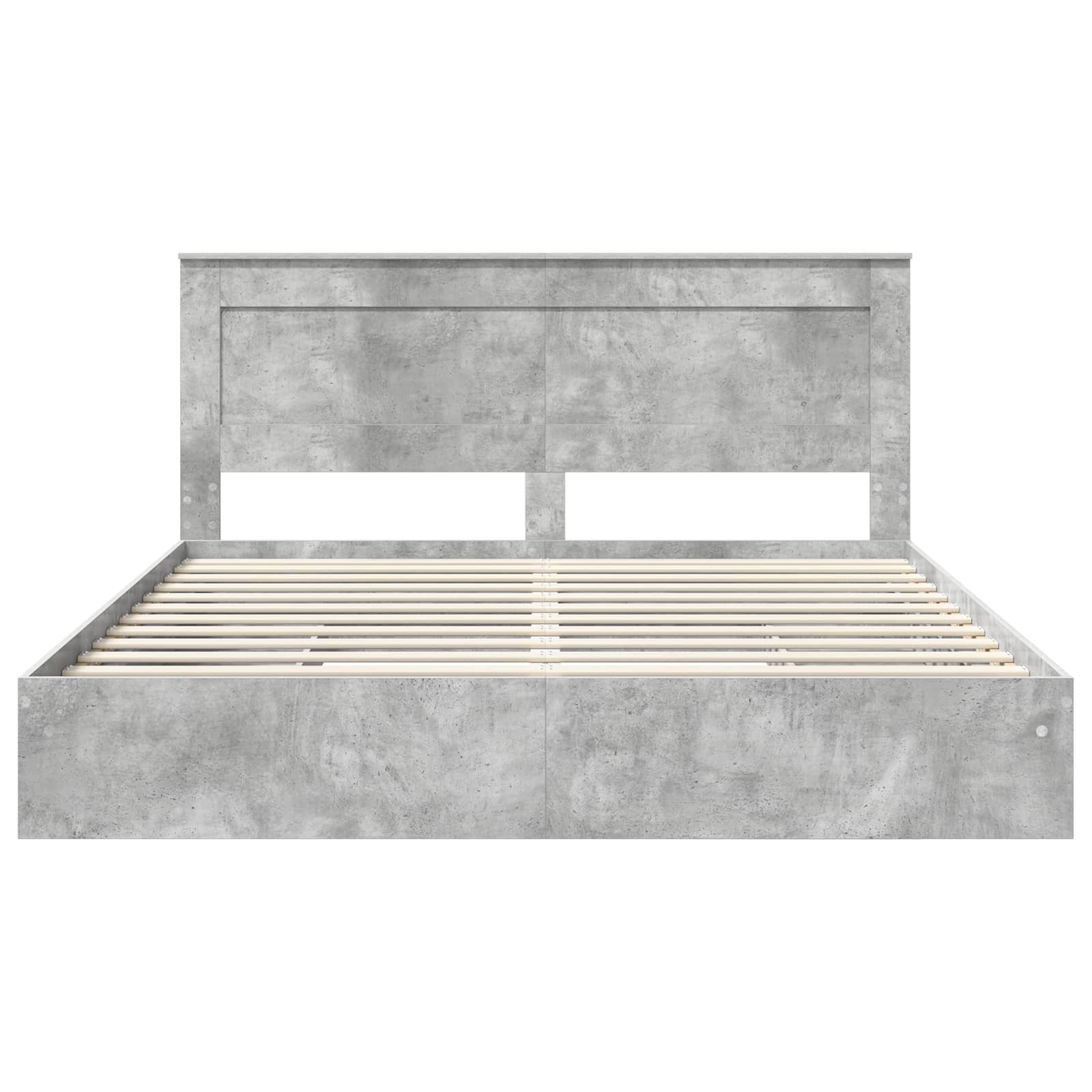 Opslag bed met hoofdeinde Beton Grijs 180 x 200 cm Bewerkt hout – afbeelding 8