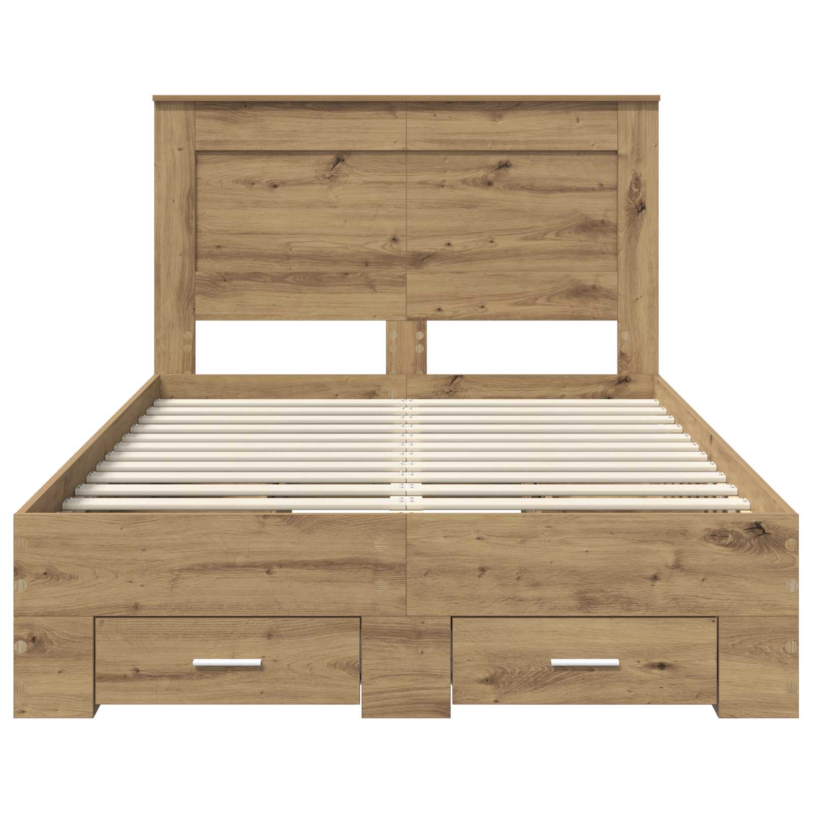 Bedframe met lade met hoofdeinde met opslag Bewerkt hout – afbeelding 8