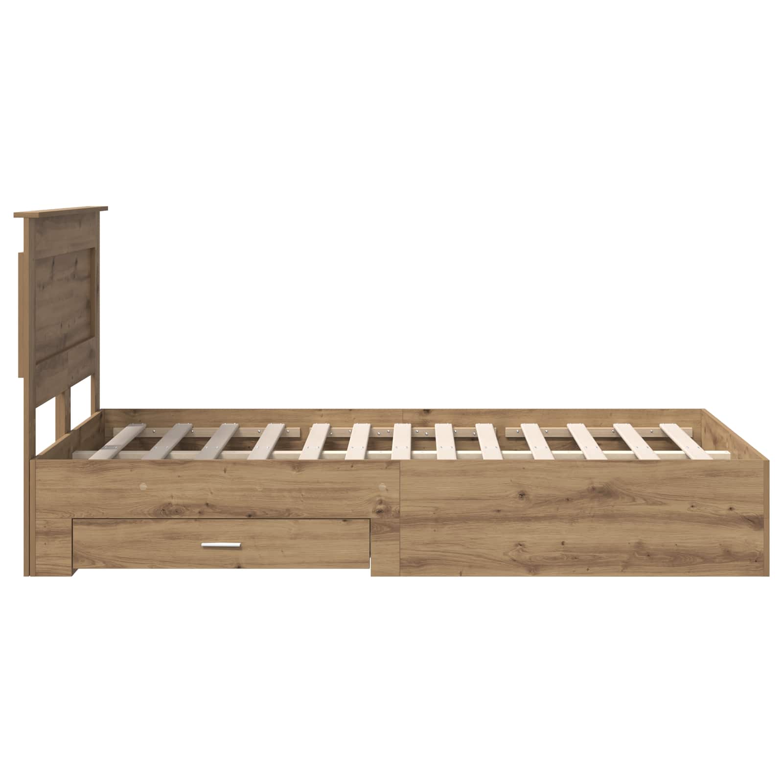 Bedframe met lade met hoofdeinde met opslag Bewerkt hout – afbeelding 9
