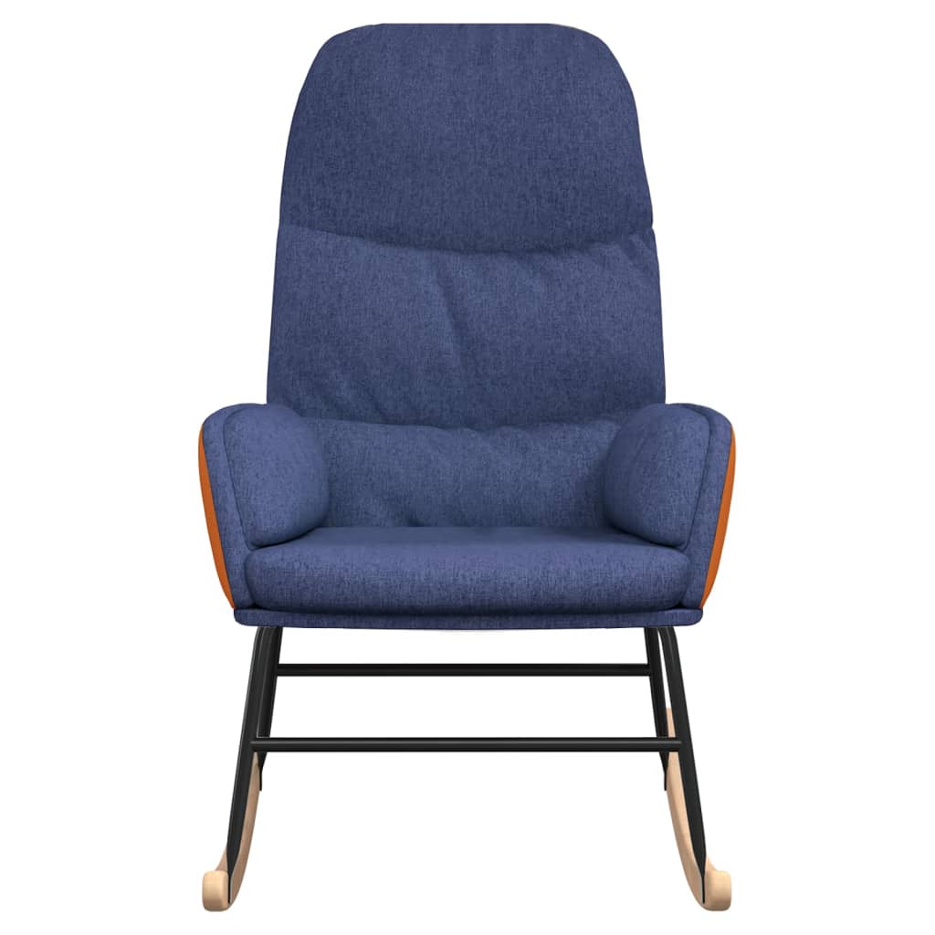 Schommelstoel stof blauw – afbeelding 3