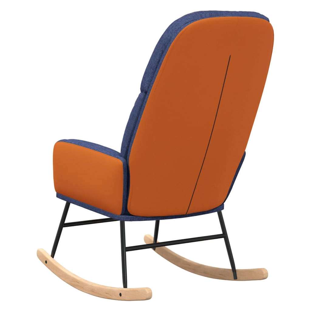Schommelstoel stof blauw – afbeelding 5
