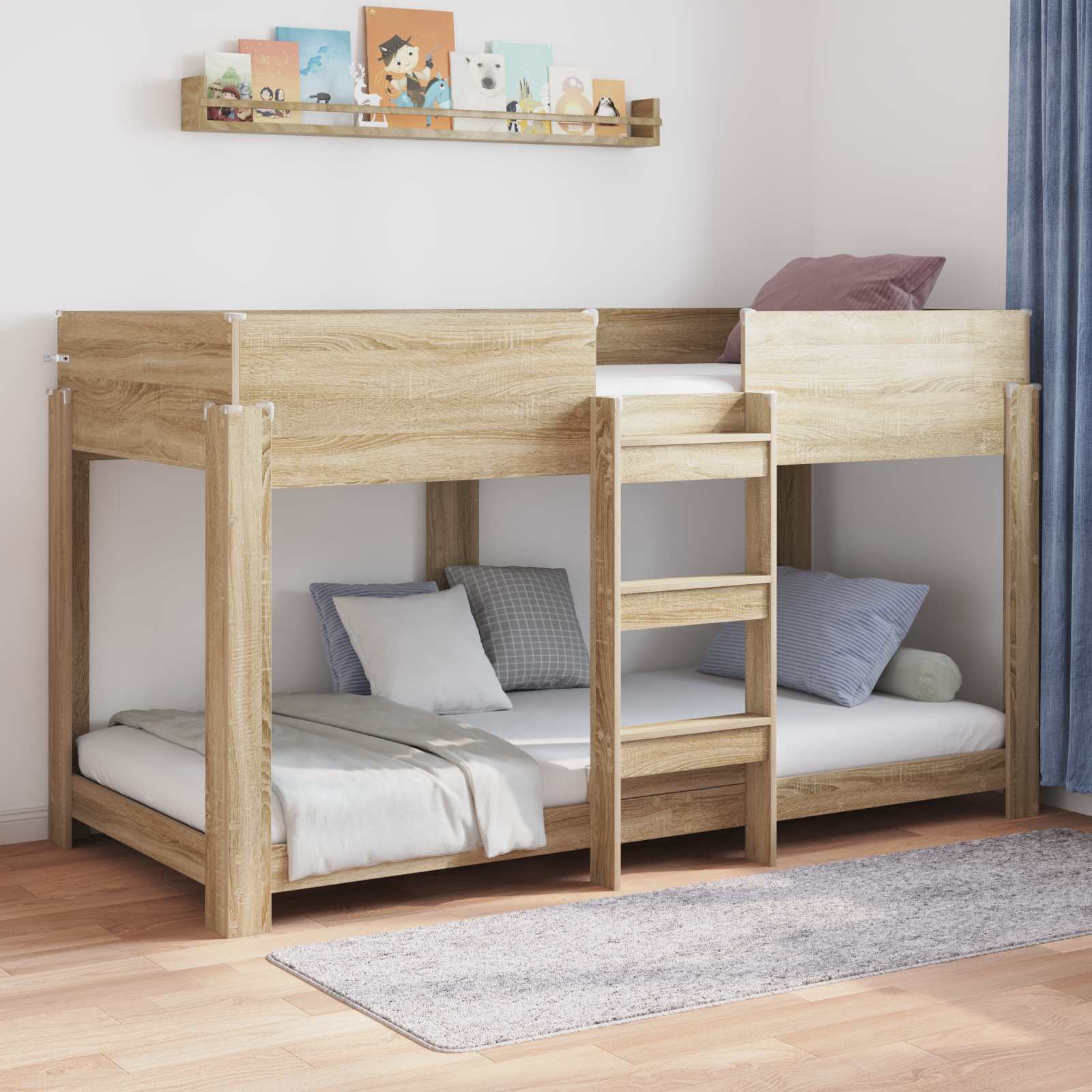 Bunk Bed voor Kinderen Sonoma Eiken 80 x 200 cm Bewerkt hout