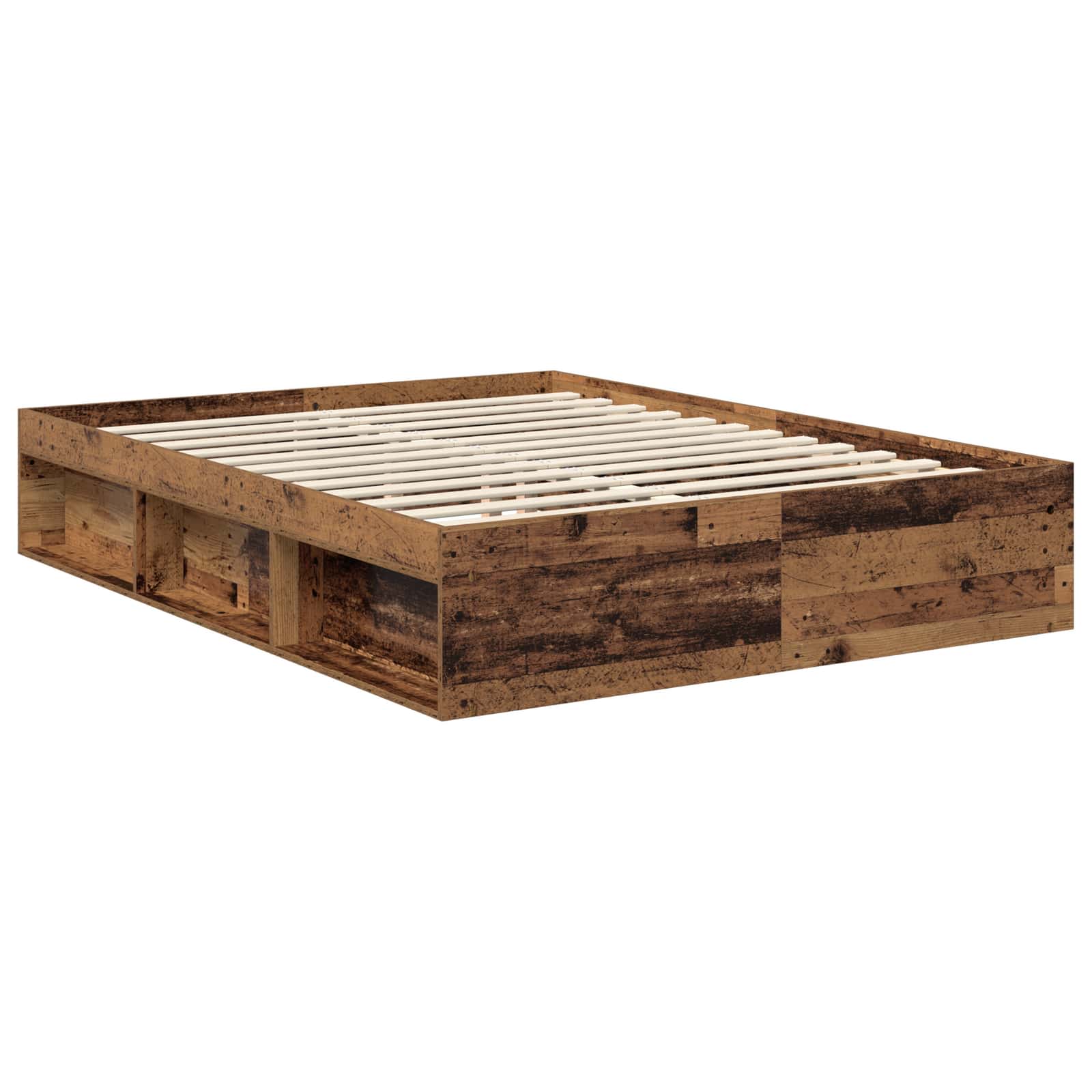 Bedframe met hoofdeinde Oudhout 150 x 200 cm Massief grenenhout – afbeelding 5