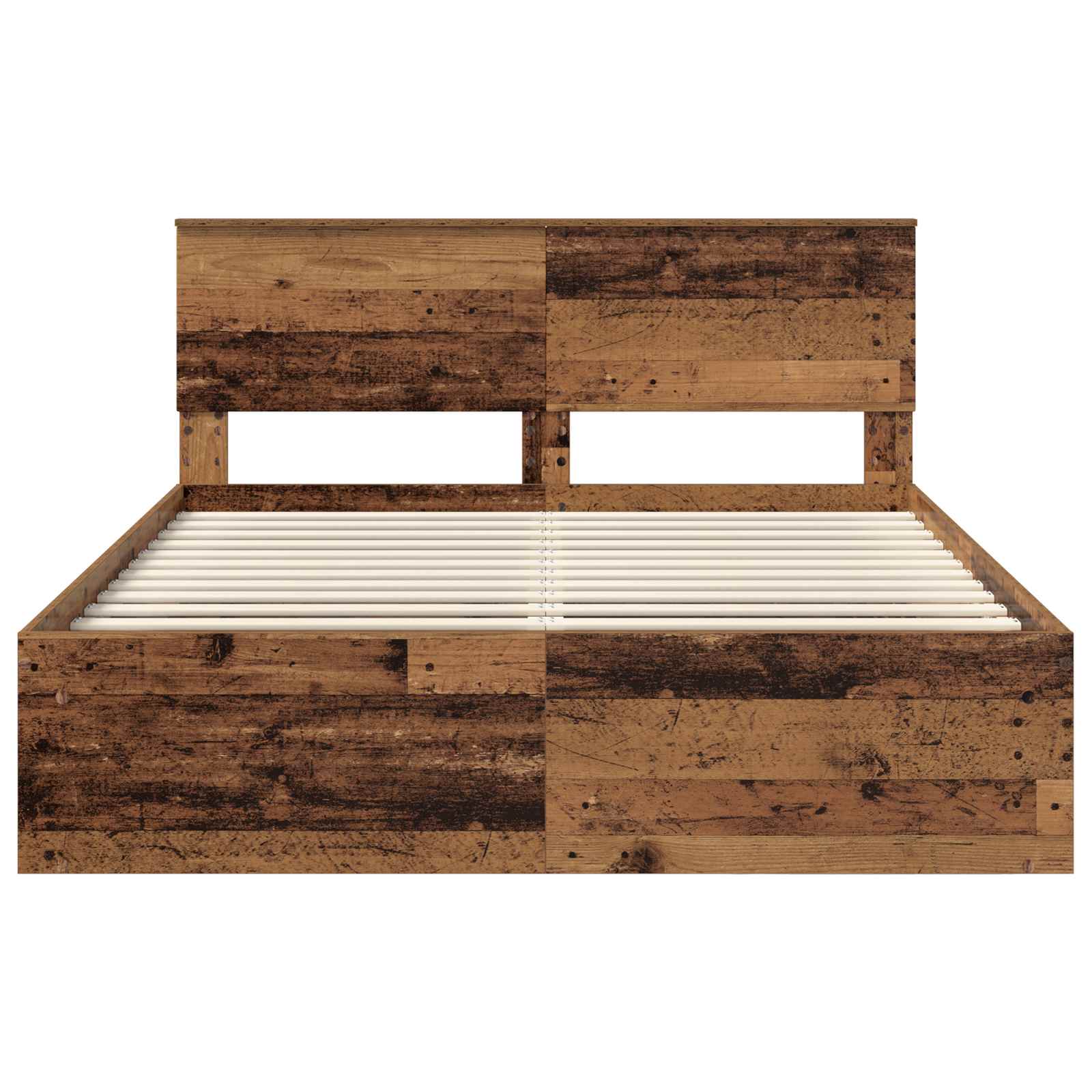 Bedframe met hoofdeinde Oudhout 150 x 200 cm Massief grenenhout – afbeelding 7