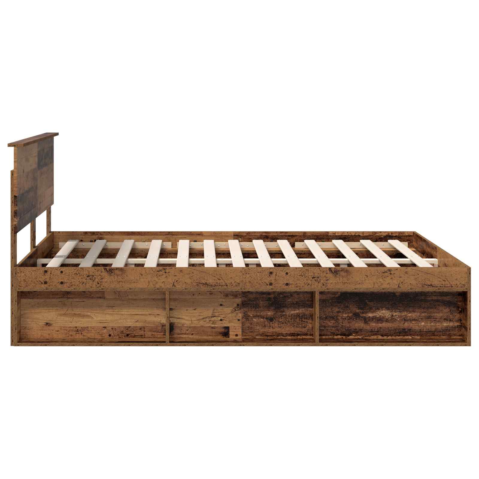 Bedframe met hoofdeinde Oudhout 150 x 200 cm Massief grenenhout – afbeelding 8