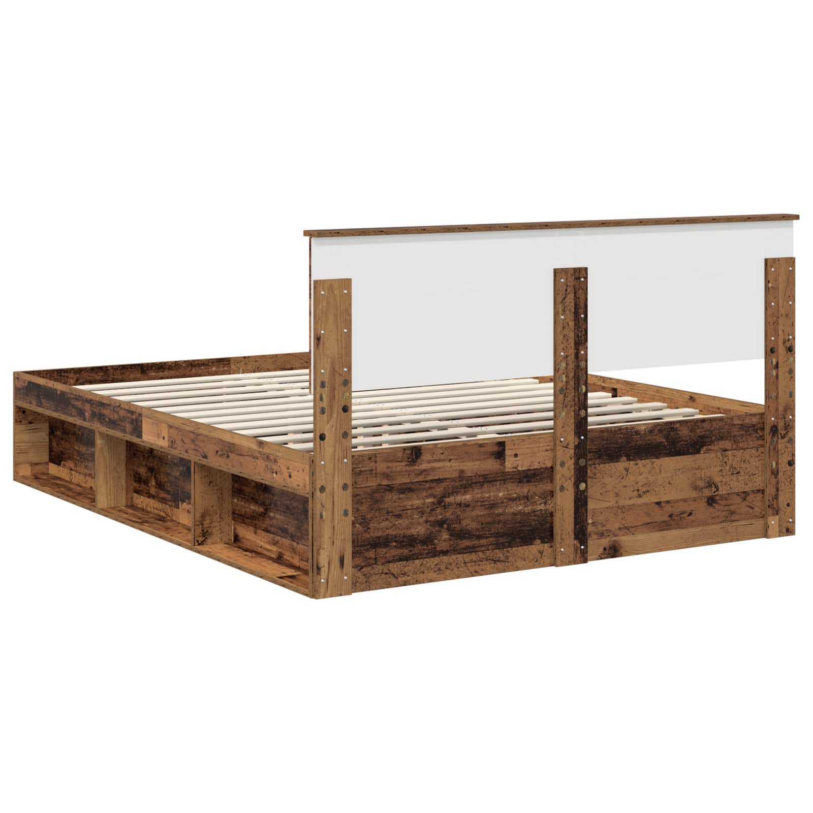 Bedframe met hoofdeinde Oudhout 150 x 200 cm Massief grenenhout – afbeelding 9