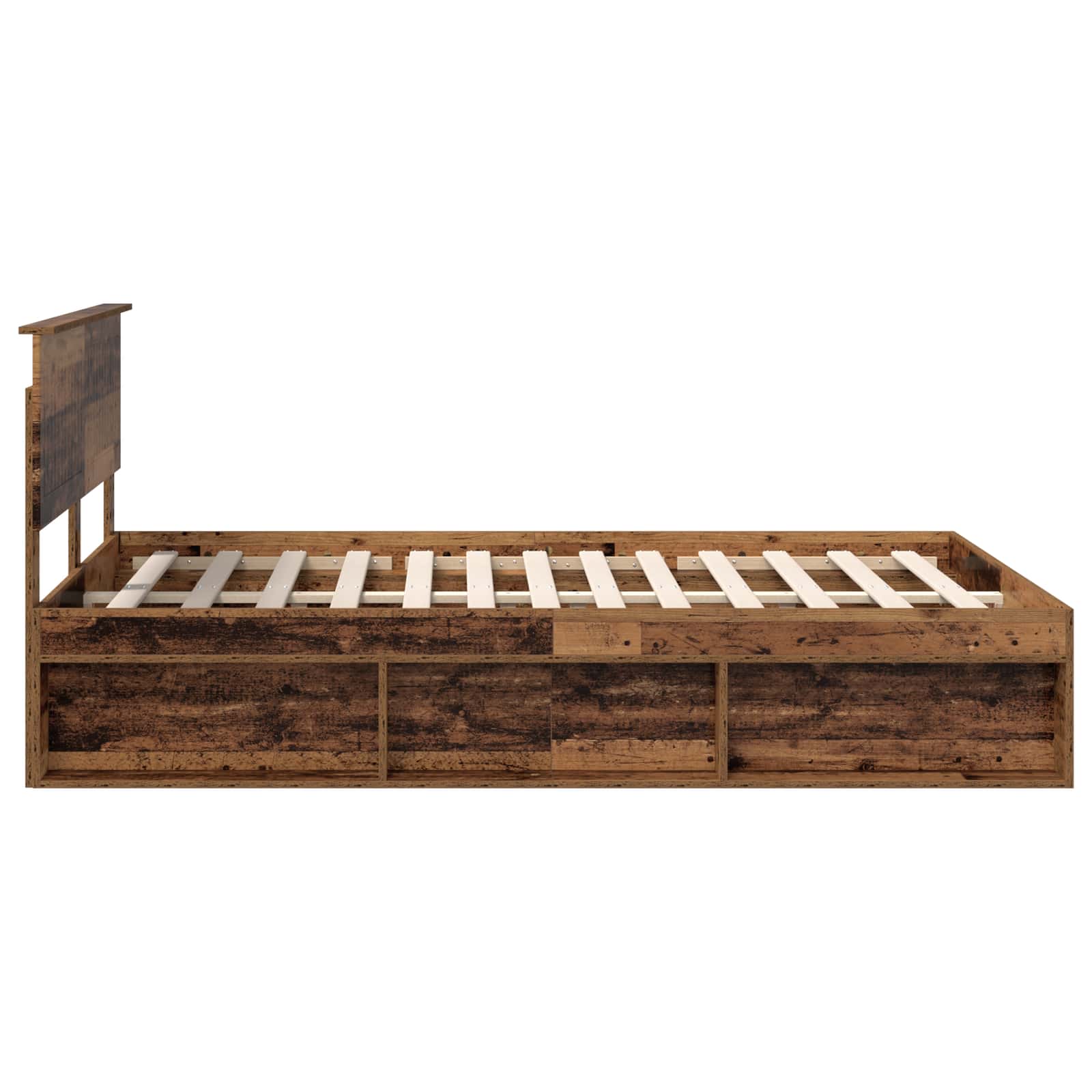 Bedframe met hoofdeinde Oudhout 140 x 200 cm Massief grenenhout – afbeelding 8