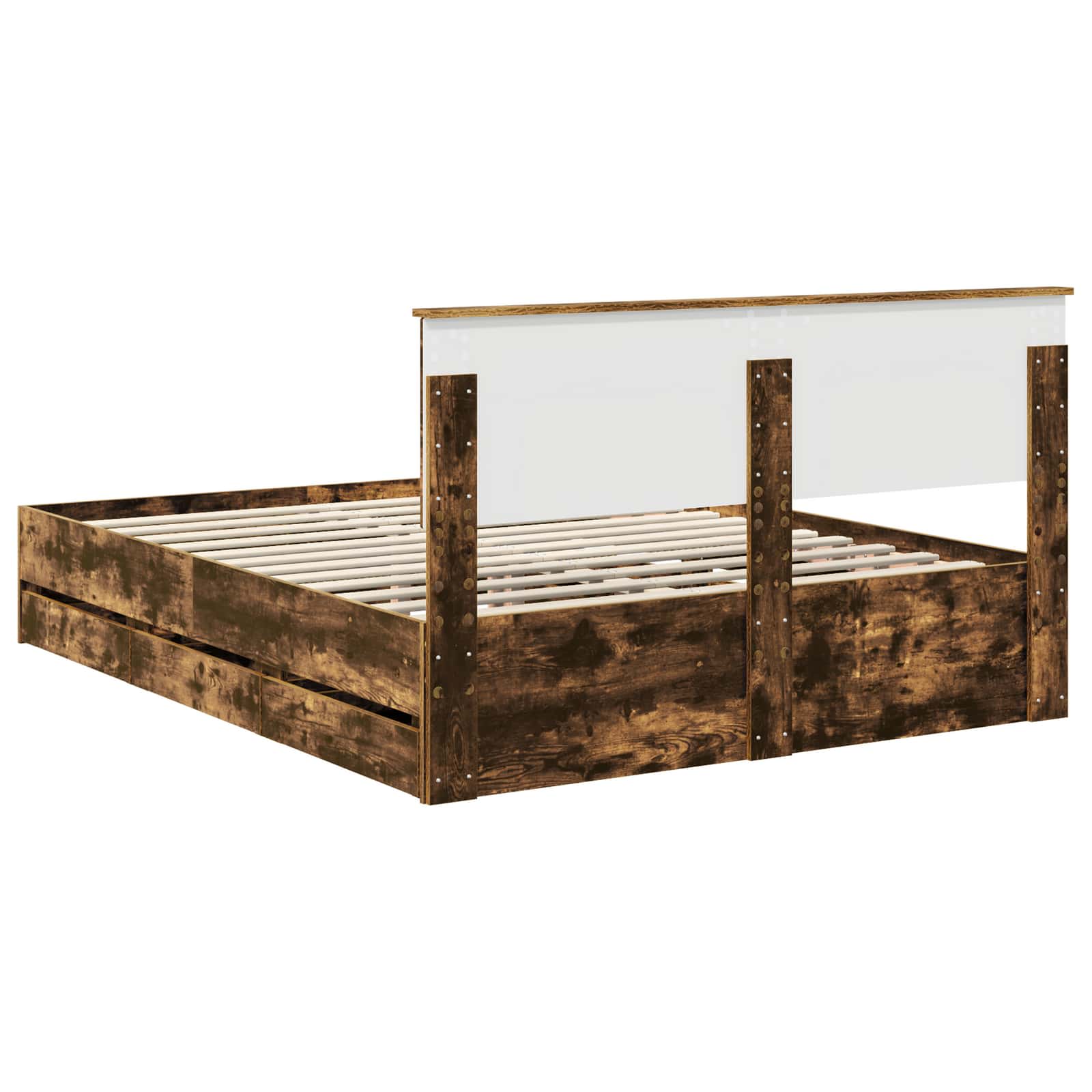 Bedframe met lade Gerookt eiken 150 x 200 cm Ingenieurshout – afbeelding 10