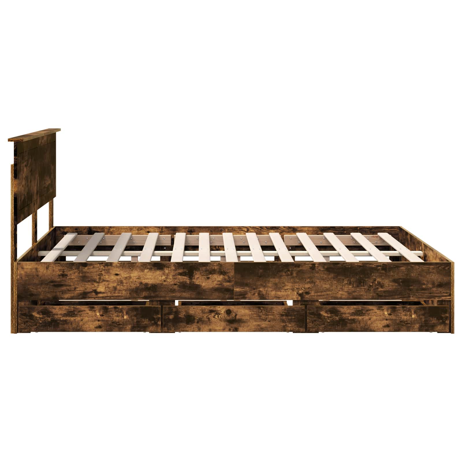 Bedframe met lade Gerookt eiken 150 x 200 cm Ingenieurshout – afbeelding 9