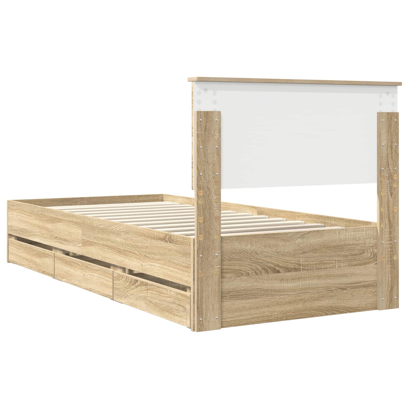 Bedframe met lade Sonoma Eiken 90 x 190 cm Ingenieurshout – afbeelding 10