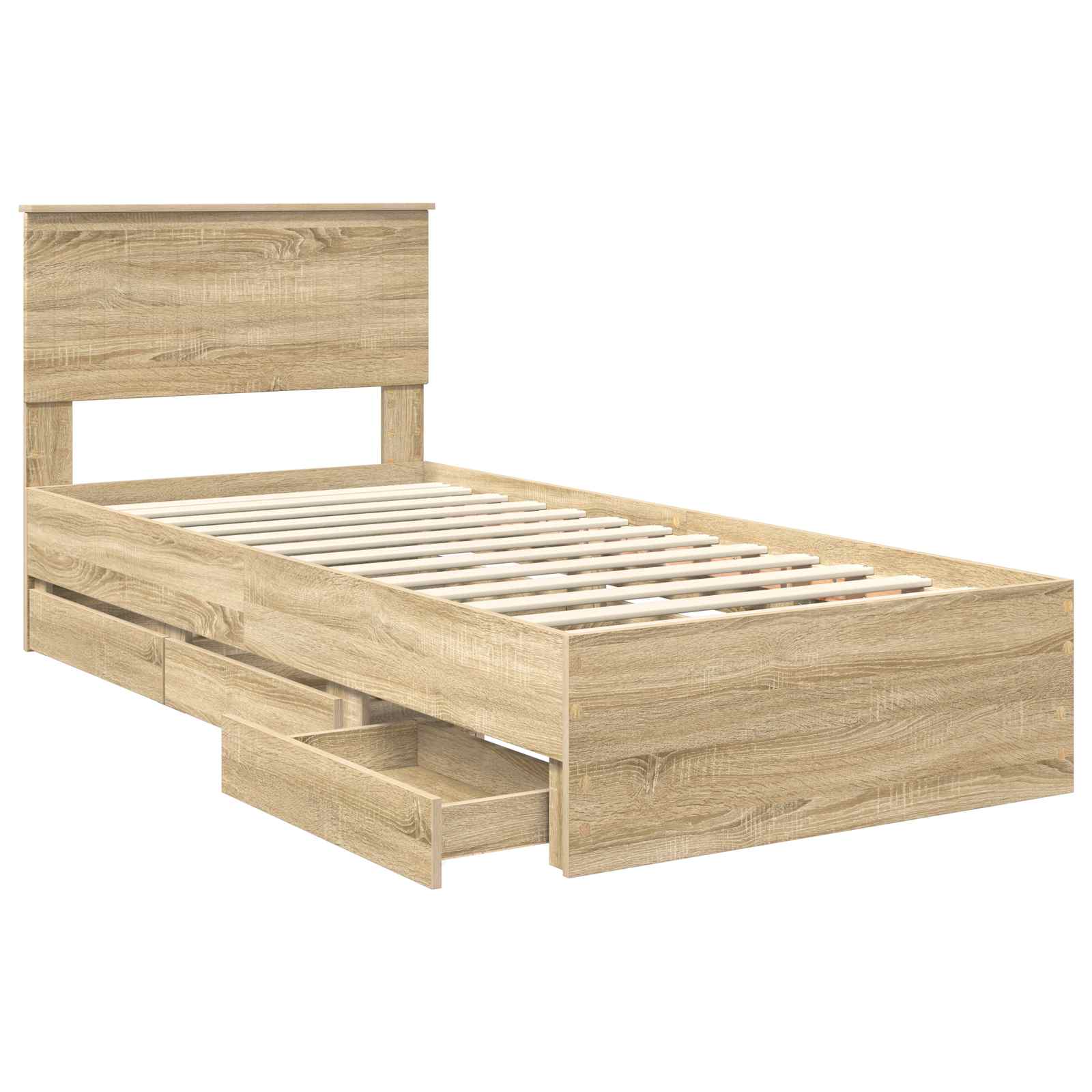 Bedframe met lade Sonoma Eiken 90 x 190 cm Ingenieurshout – afbeelding 5