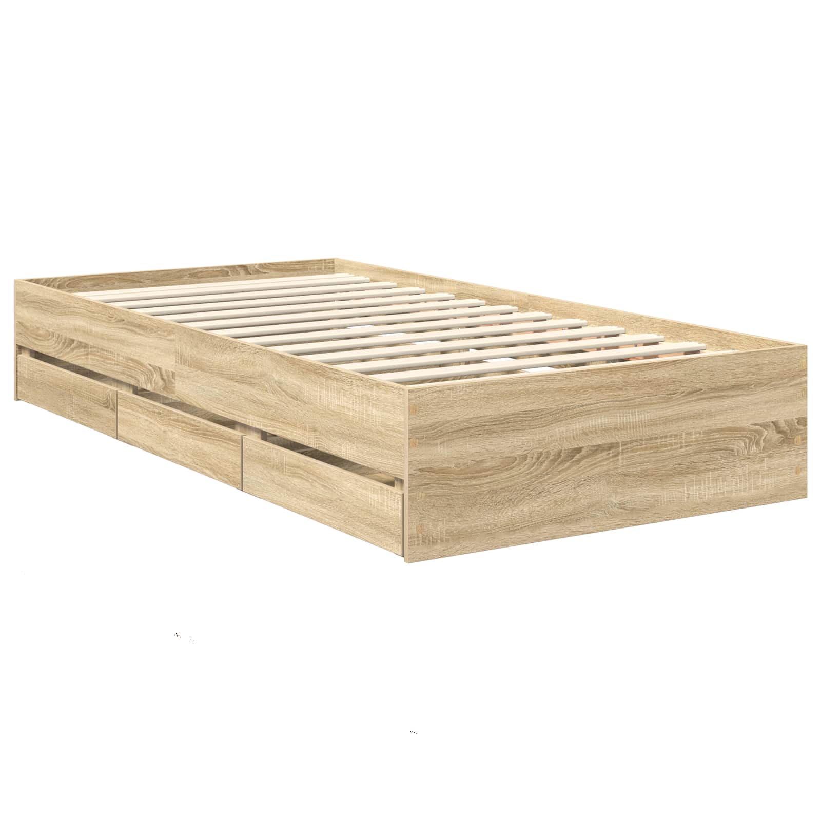 Bedframe met lade Sonoma Eiken 90 x 190 cm Ingenieurshout – afbeelding 6