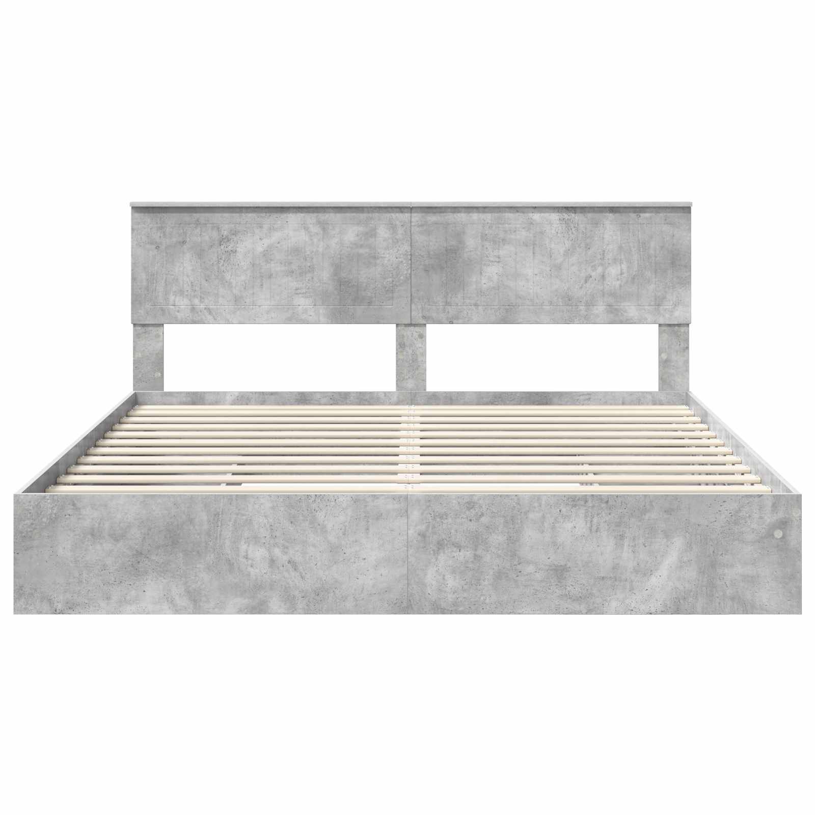 Opslag bed met hoofdeinde Beton Grijs 180 x 200 cm Bewerkt hout – afbeelding 8