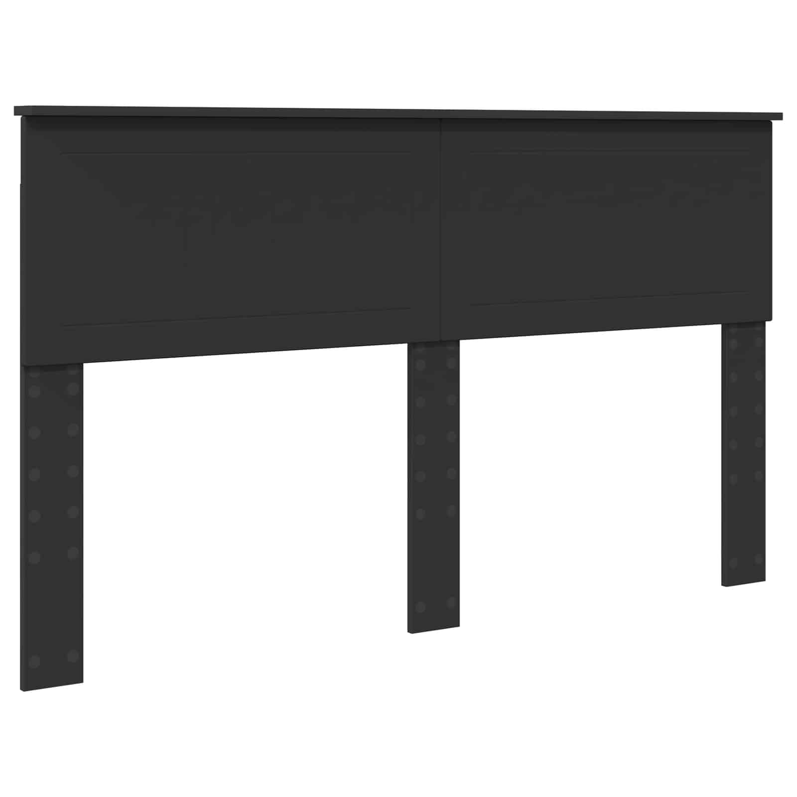 Opslag bed met hoofdeinde Zwart 150 x 200 cm Bewerkt hout – afbeelding 7
