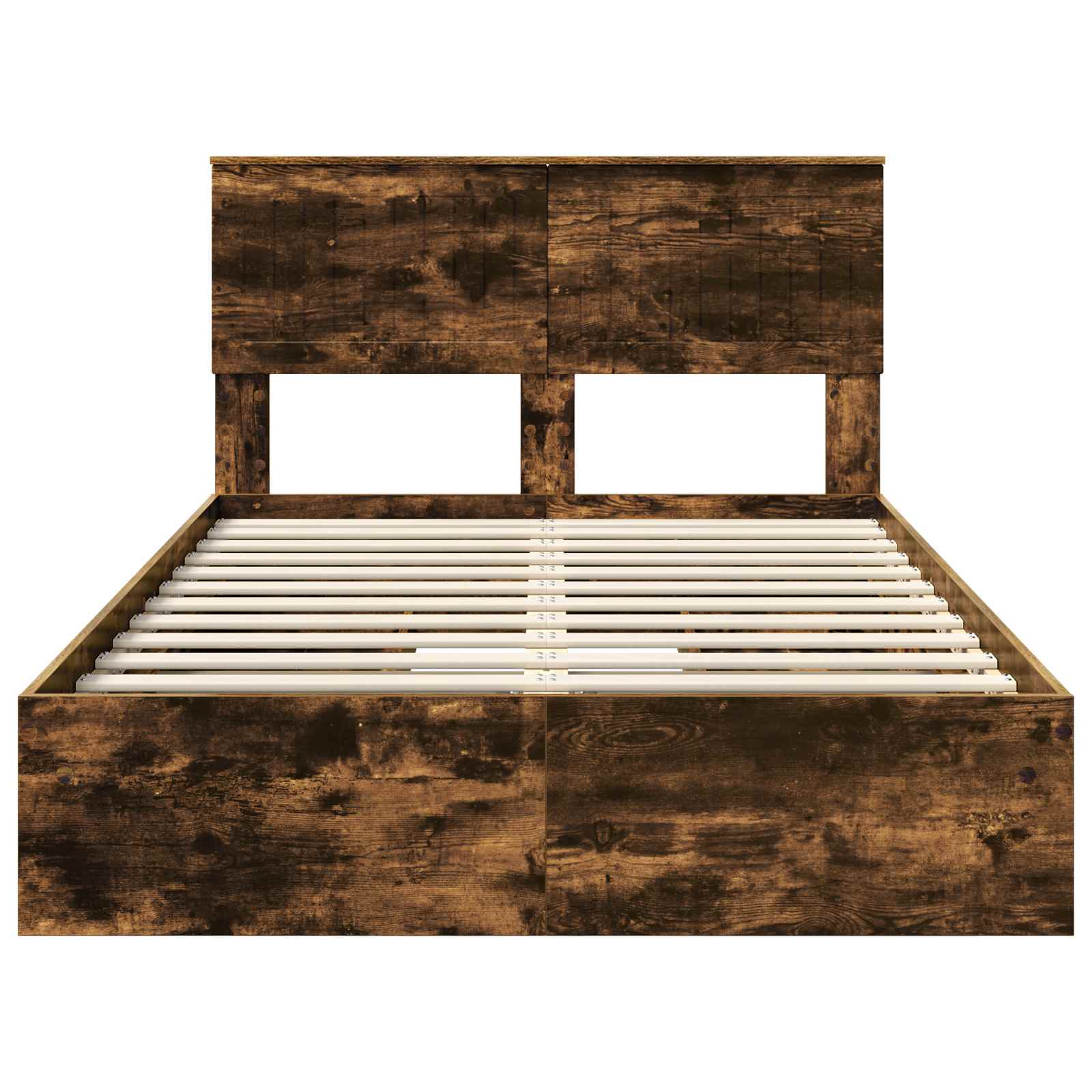 Opslag bed met lade Gerookt eiken 120 x 200 cm Bewerkt hout – afbeelding 8