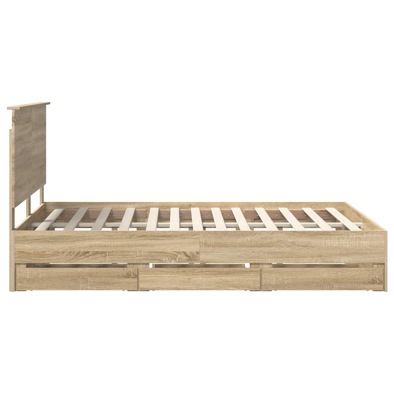Bedframe met lade Sonoma Eiken 140 x 190 cm Ingenieurshout – afbeelding 9