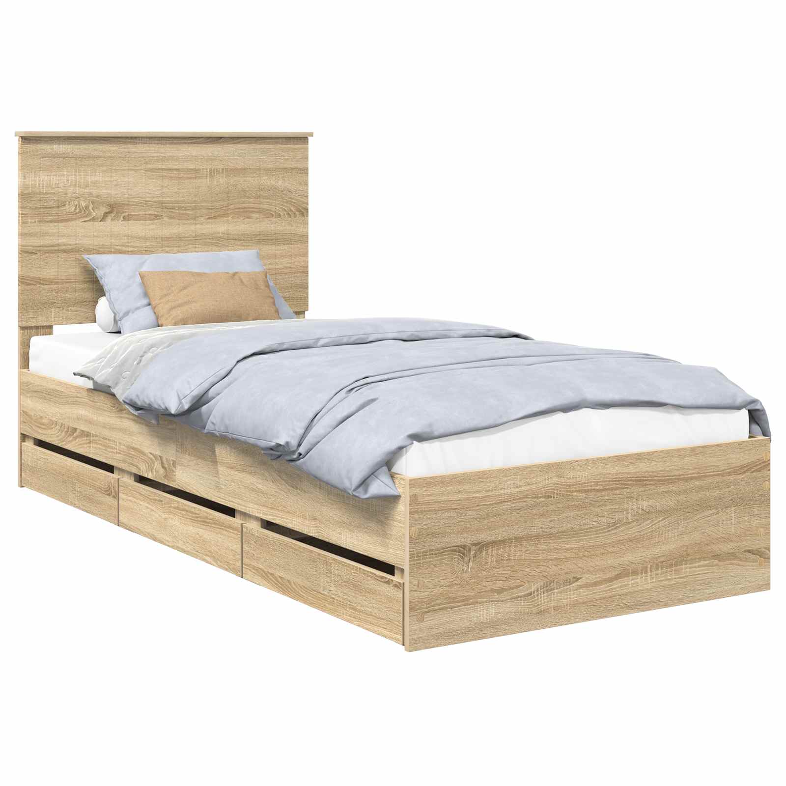 Bedframe met lade Sonoma Eiken 90 x 190 cm Ingenieurshout – afbeelding 2