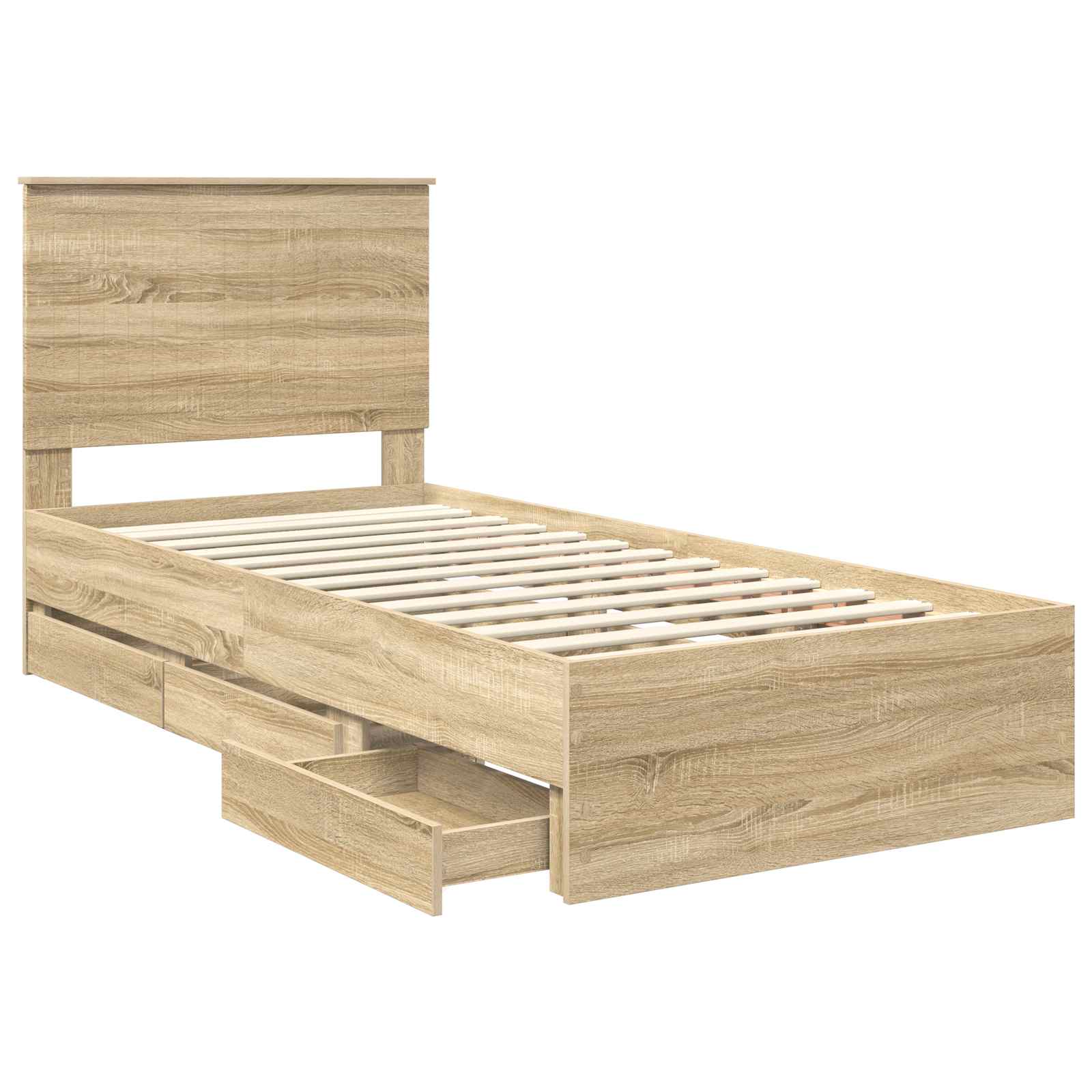Bedframe met lade Sonoma Eiken 90 x 190 cm Ingenieurshout – afbeelding 5
