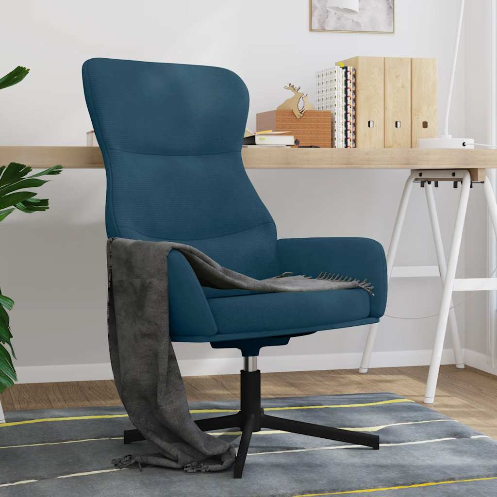 Relaxstoel fluweel blauw