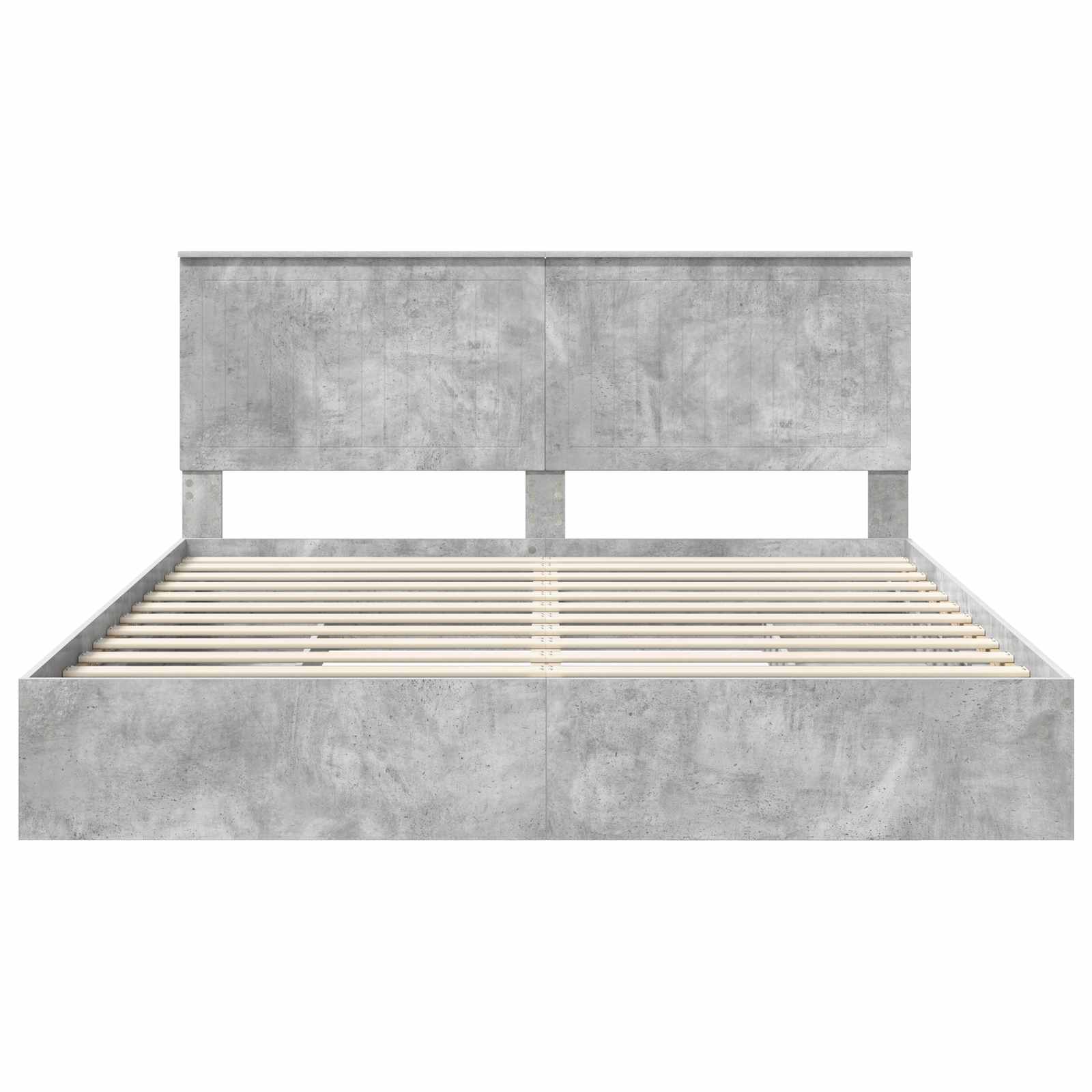 Opslag bed met hoofdeinde Beton Grijs 180 x 200 cm Bewerkt hout – afbeelding 8