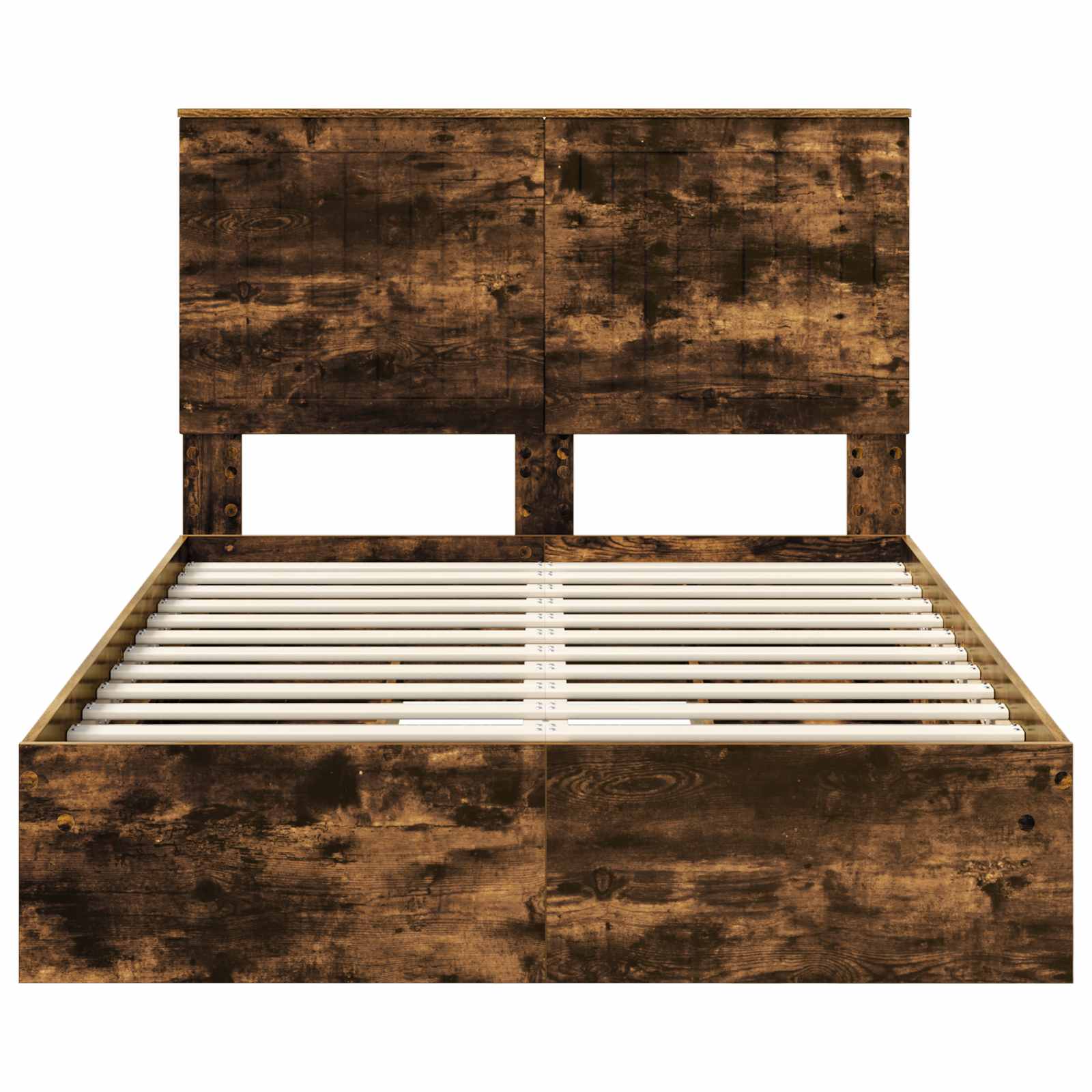 Opslag bed met lade Gerookt eiken 120 x 200 cm Bewerkt hout – afbeelding 8
