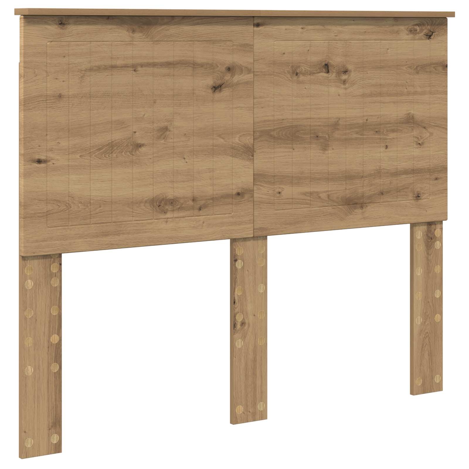Bedframe met hoofdeinde Artisan Eiken 120 x 200 cm Bewerkt hout – afbeelding 7