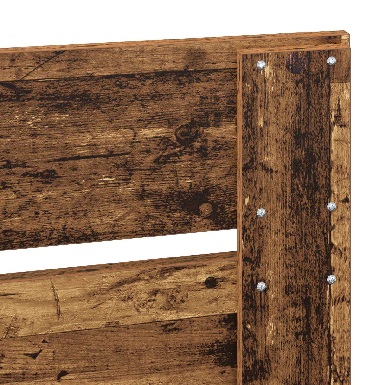 Bedframe met hoofdeinde Oudhout 140 x 200 cm Massief grenenhout – afbeelding 11