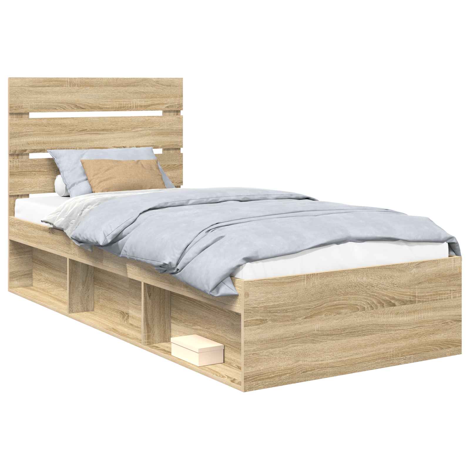 Bedframe met hoofdeinde Sonoma 90 x 190 cm Massief grenenhout – afbeelding 2