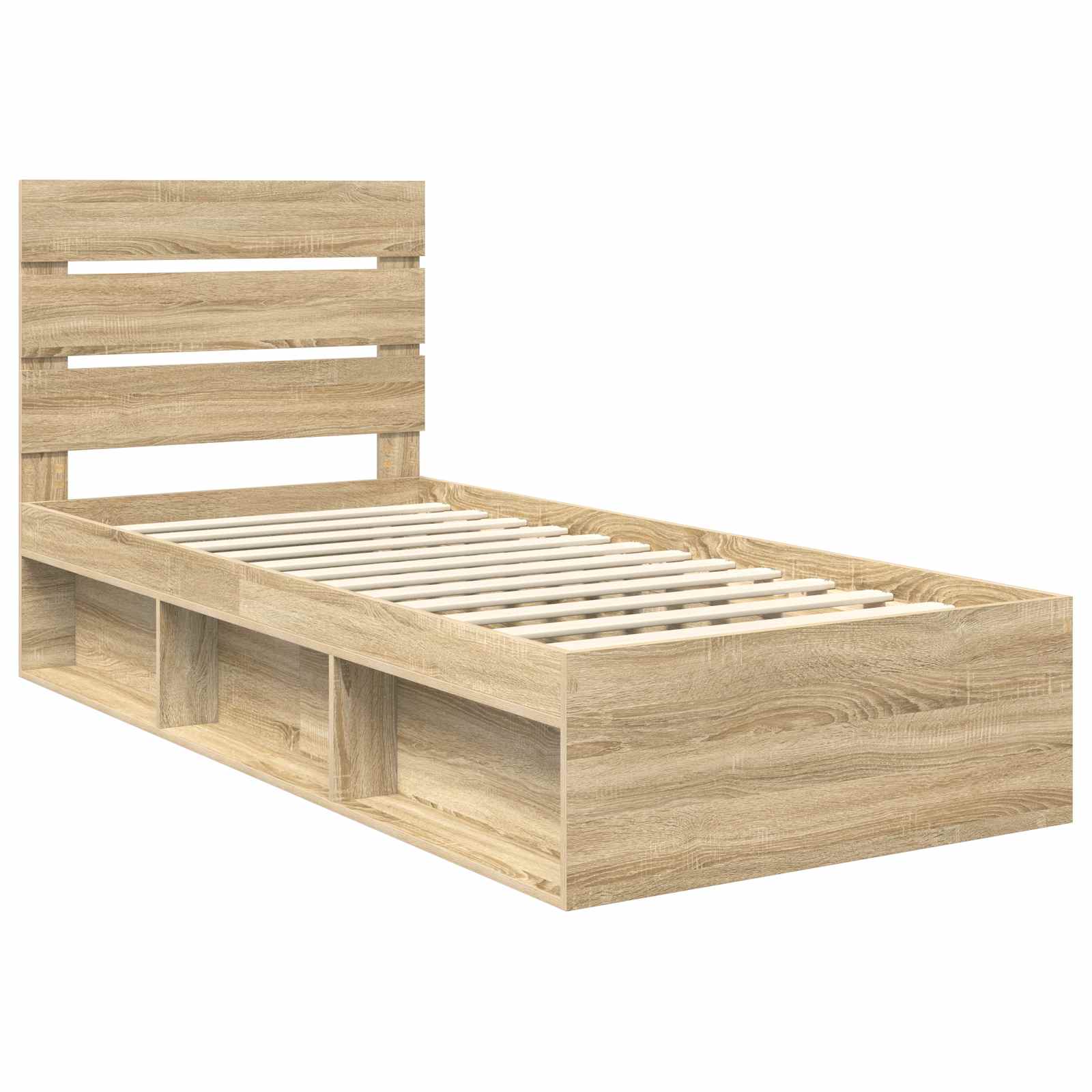 Bedframe met hoofdeinde Sonoma 90 x 190 cm Massief grenenhout – afbeelding 4
