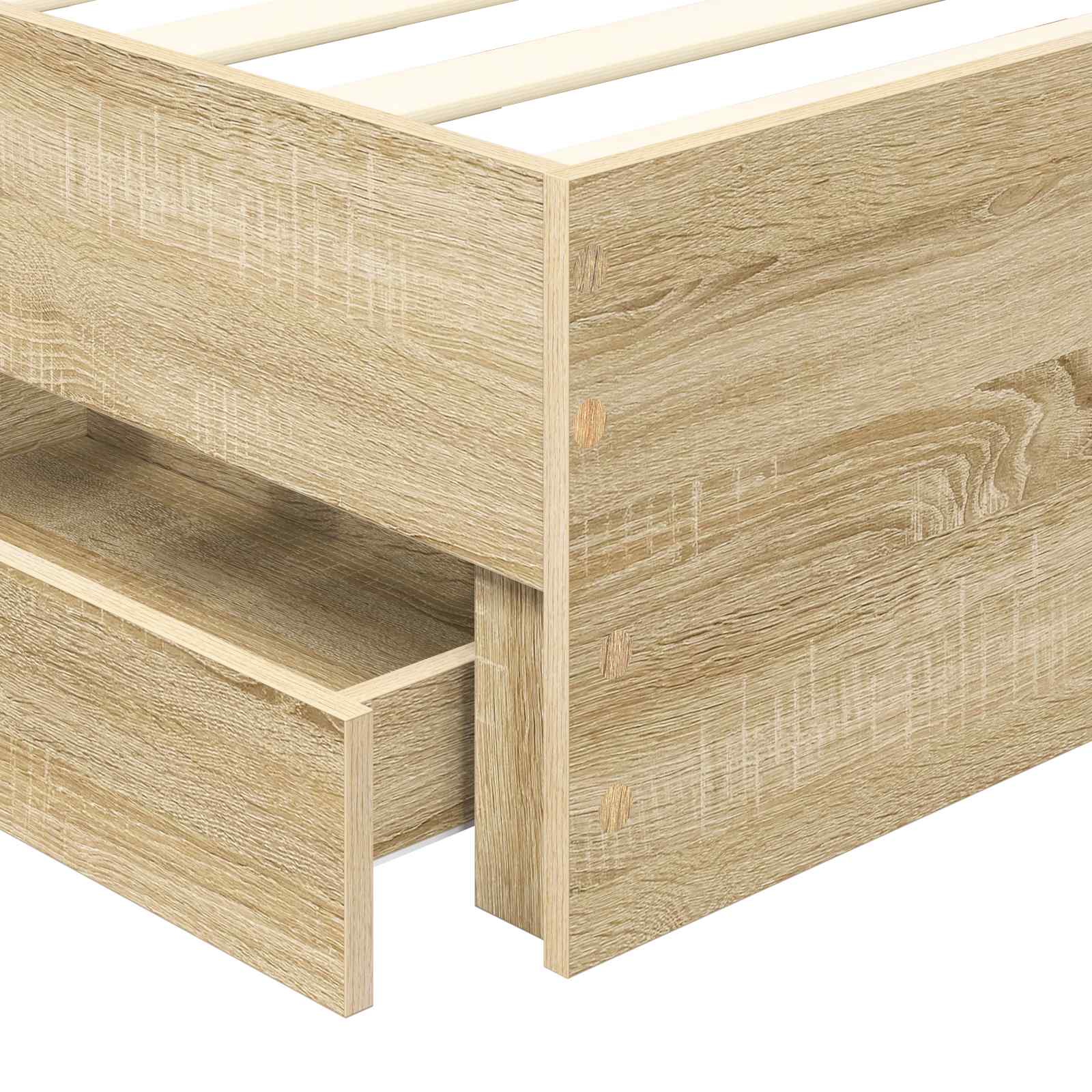 Bedframe met lade Sonoma Eiken 90 x 190 cm Ingenieurshout – afbeelding 11