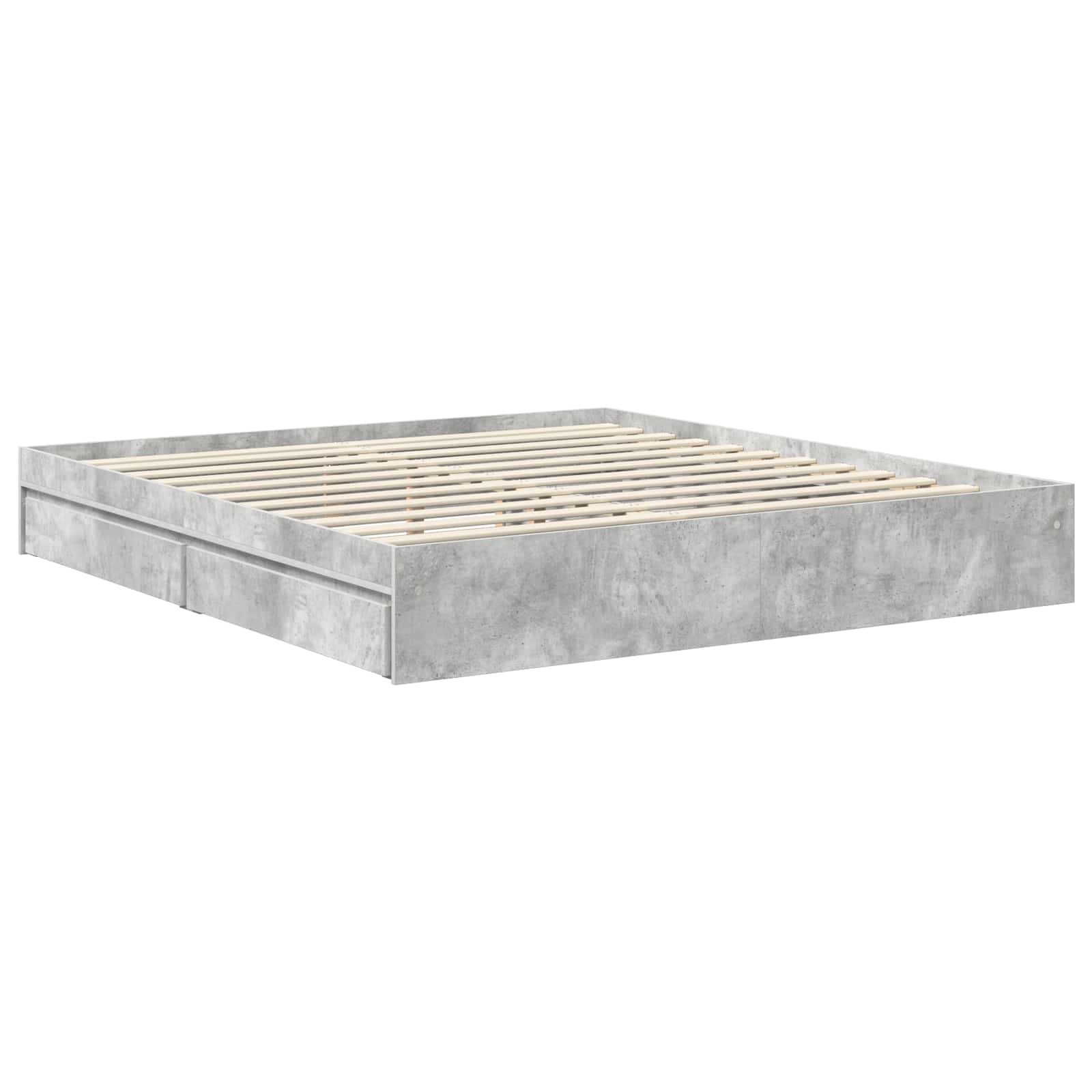 Opslag bed met hoofdeinde Beton Grijs 180 x 200 cm Bewerkt hout – afbeelding 6