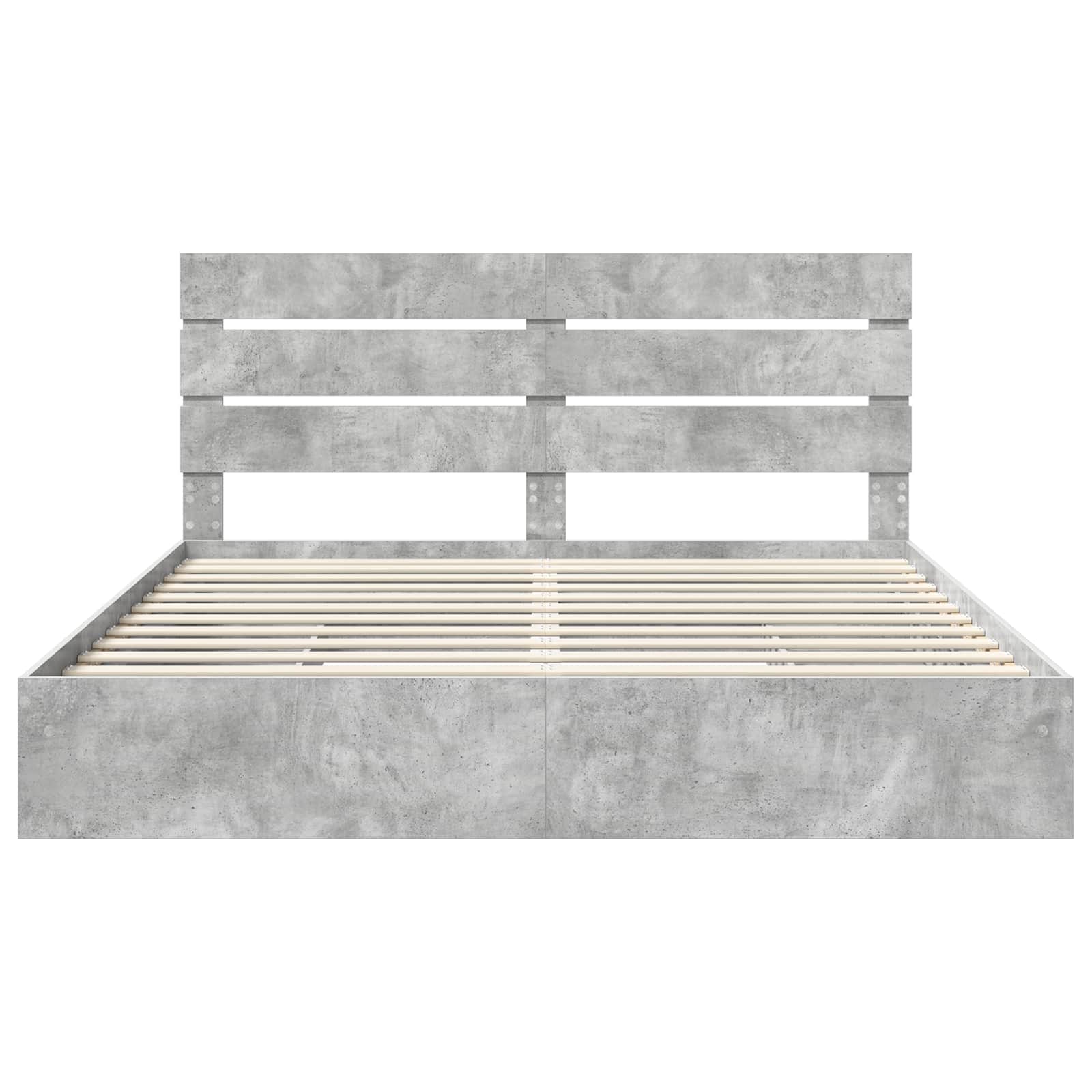 Opslag bed met hoofdeinde Beton Grijs 180 x 200 cm Bewerkt hout – afbeelding 8