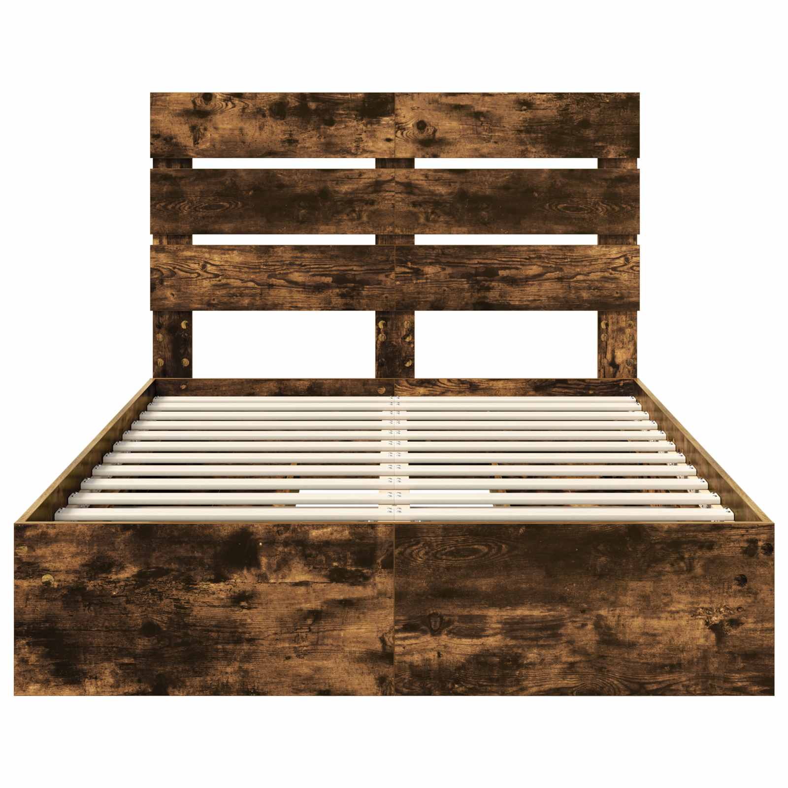 Opslag bed met lade Gerookt eiken 120 x 200 cm Bewerkt hout – afbeelding 8