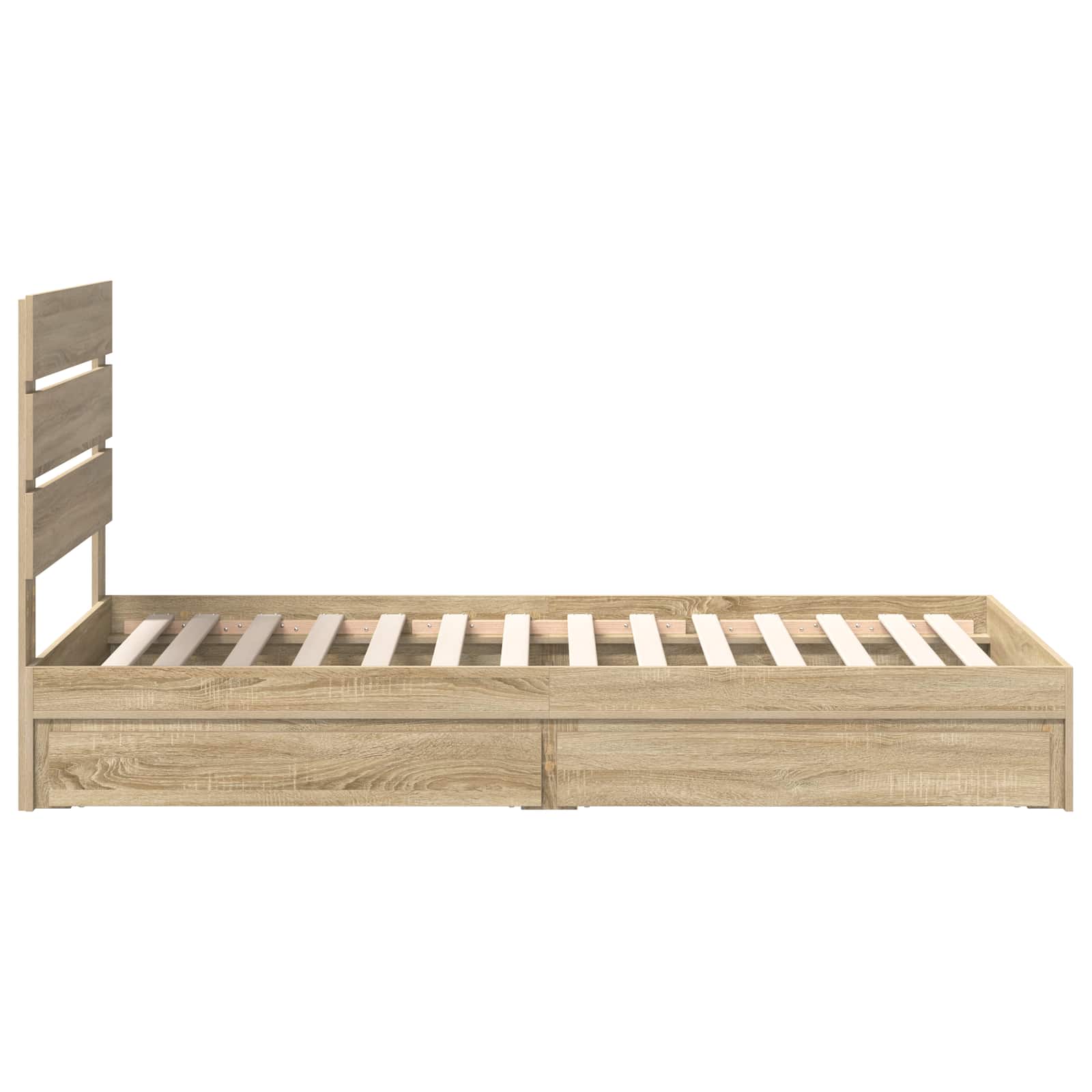 Opslag bed met hoofdeinde Sonoma Eiken 90 x 200 cm Bewerkt hout – afbeelding 9
