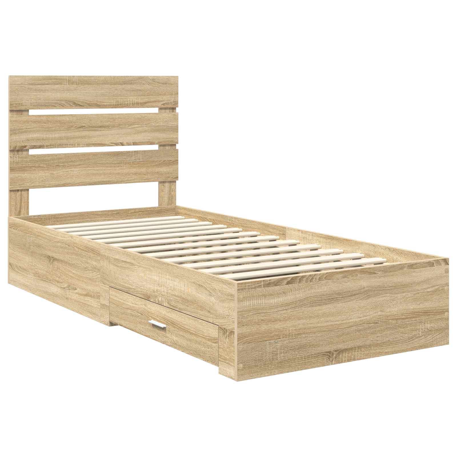 Bedframe met lade Sonoma Eiken 90 x 190 cm Bewerkt hout – afbeelding 4
