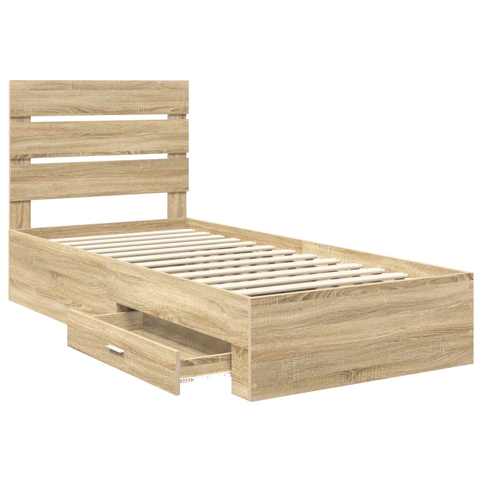 Bedframe met lade Sonoma Eiken 90 x 190 cm Bewerkt hout – afbeelding 5