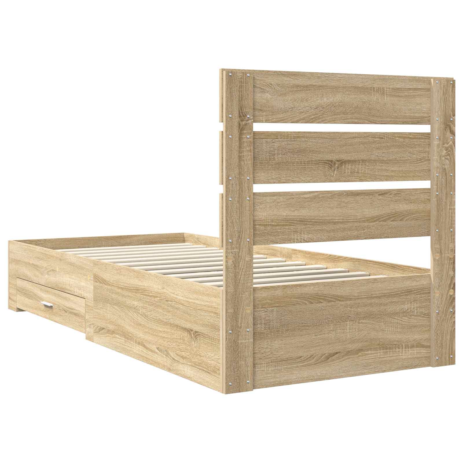 Bedframe met lade Sonoma Eiken 90 x 190 cm Bewerkt hout – afbeelding 9