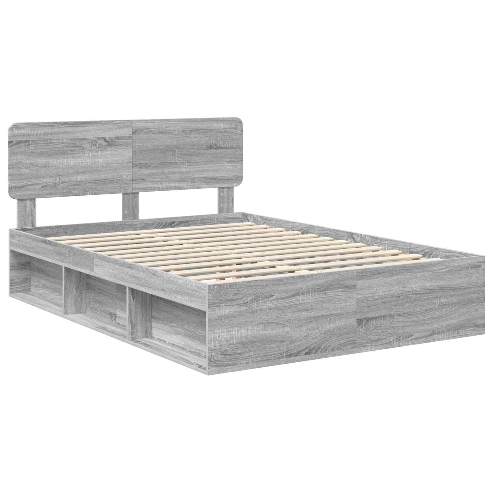 Bedframe Grijs Sonoma 160 x 200 cm Massief grenenhout – afbeelding 4