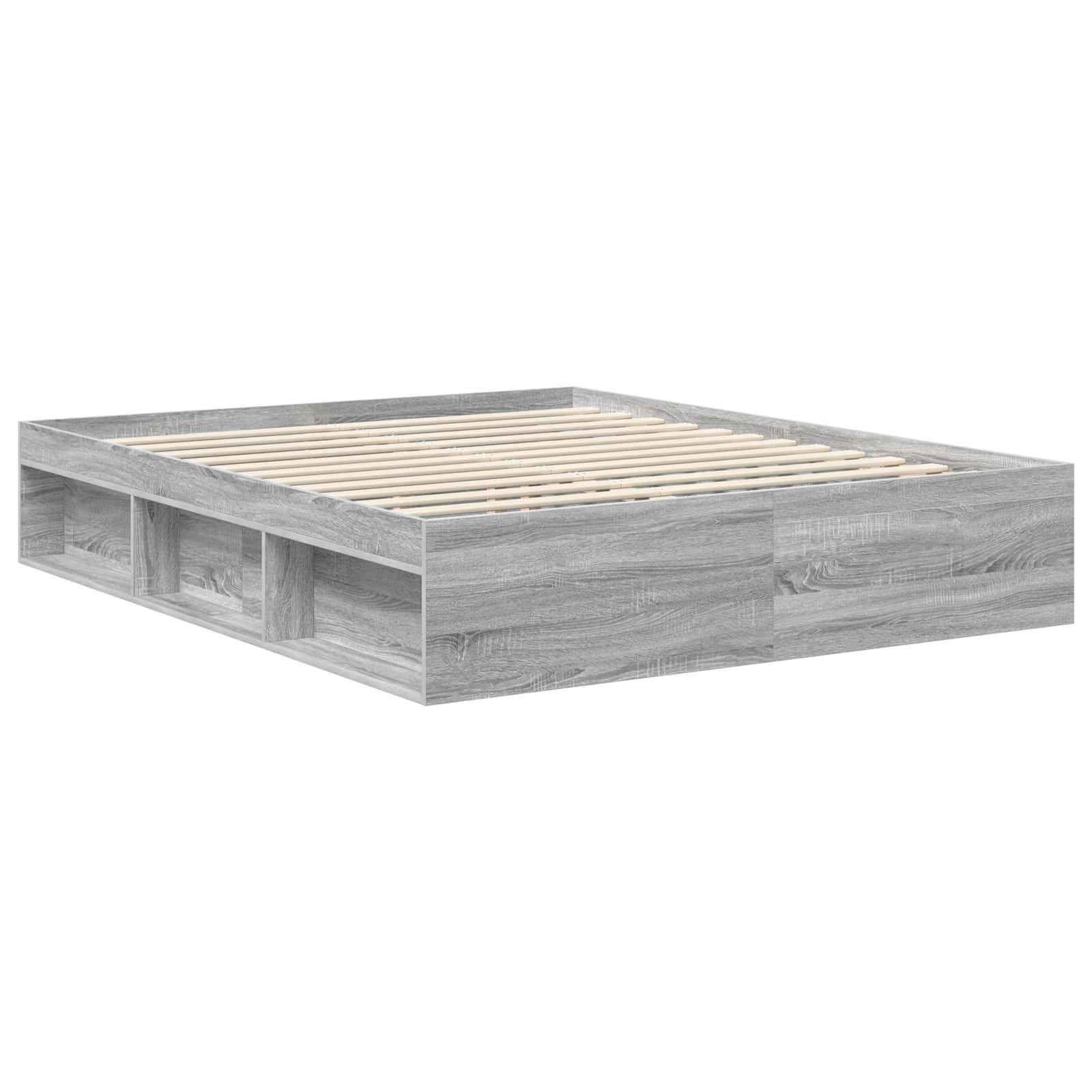 Bedframe Grijs Sonoma 160 x 200 cm Massief grenenhout – afbeelding 5