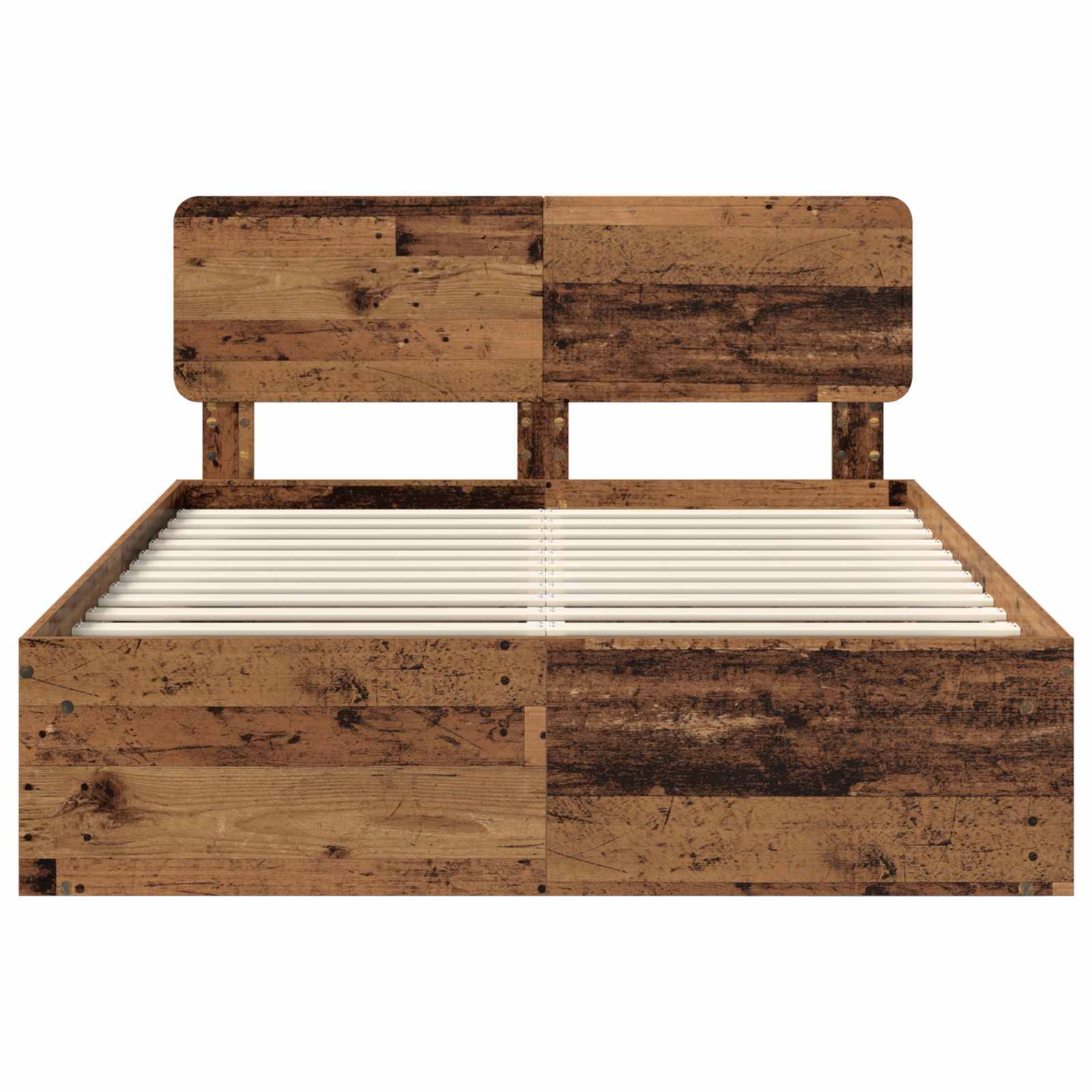 Bedframe met hoofdeinde Oudhout 140 x 200 cm Massief grenenhout – afbeelding 7