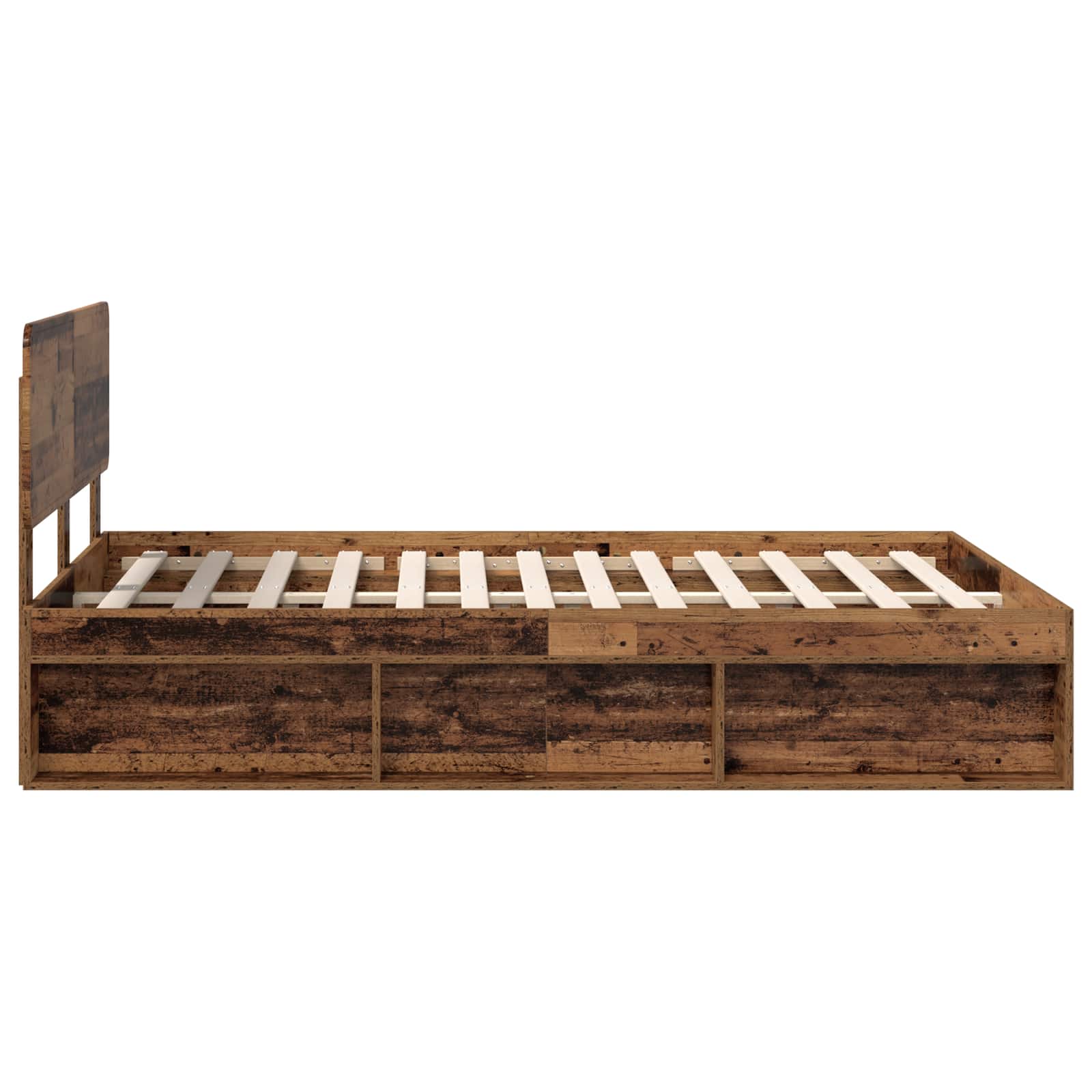 Bedframe met hoofdeinde Oudhout 140 x 200 cm Massief grenenhout – afbeelding 8