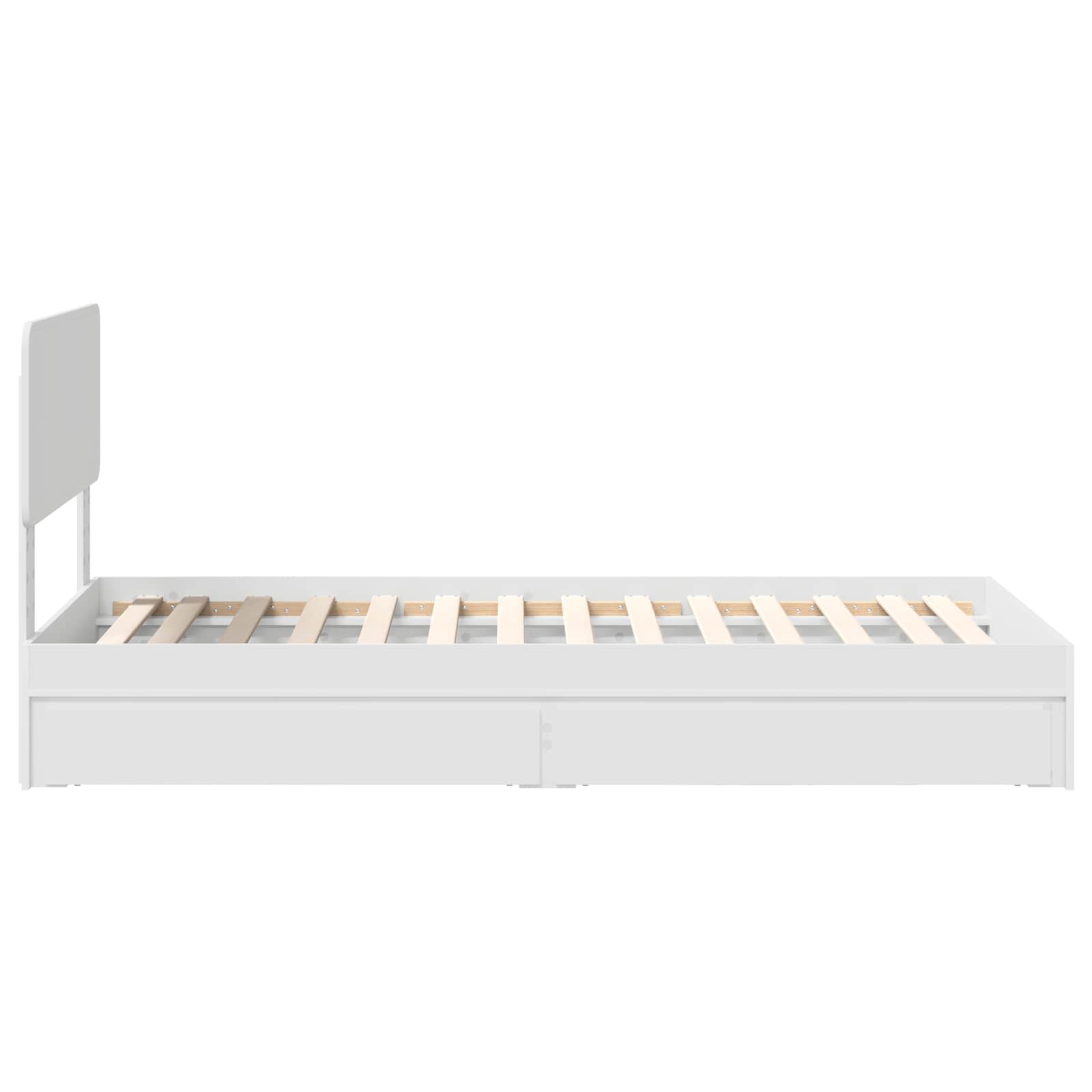Opslag bed met lade met hoofdeinde Wit 90 x 190 cm Bewerkt hout – afbeelding 9