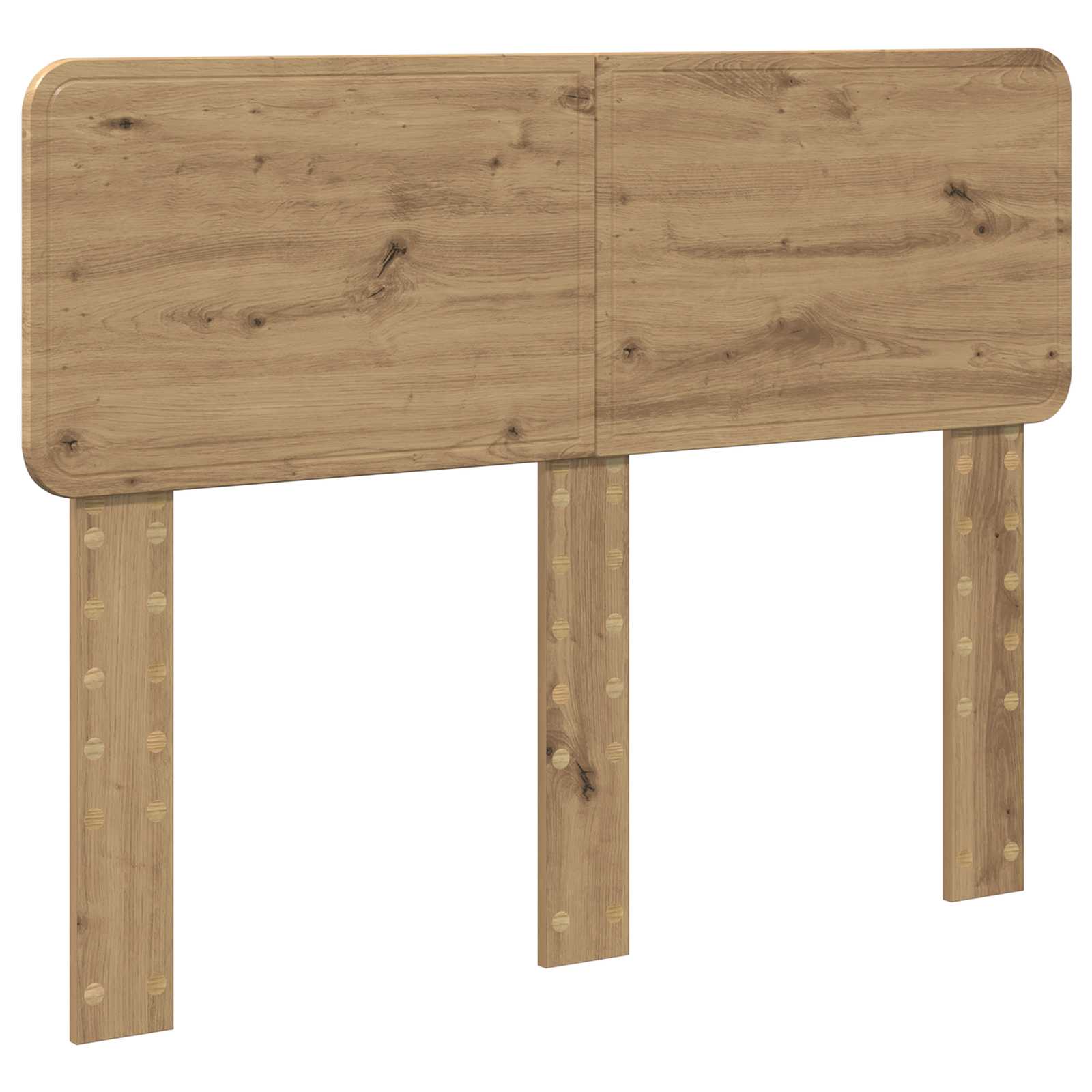 Bedframe met hoofdeinde Artisan Eiken 120 x 200 cm Bewerkt hout – afbeelding 7