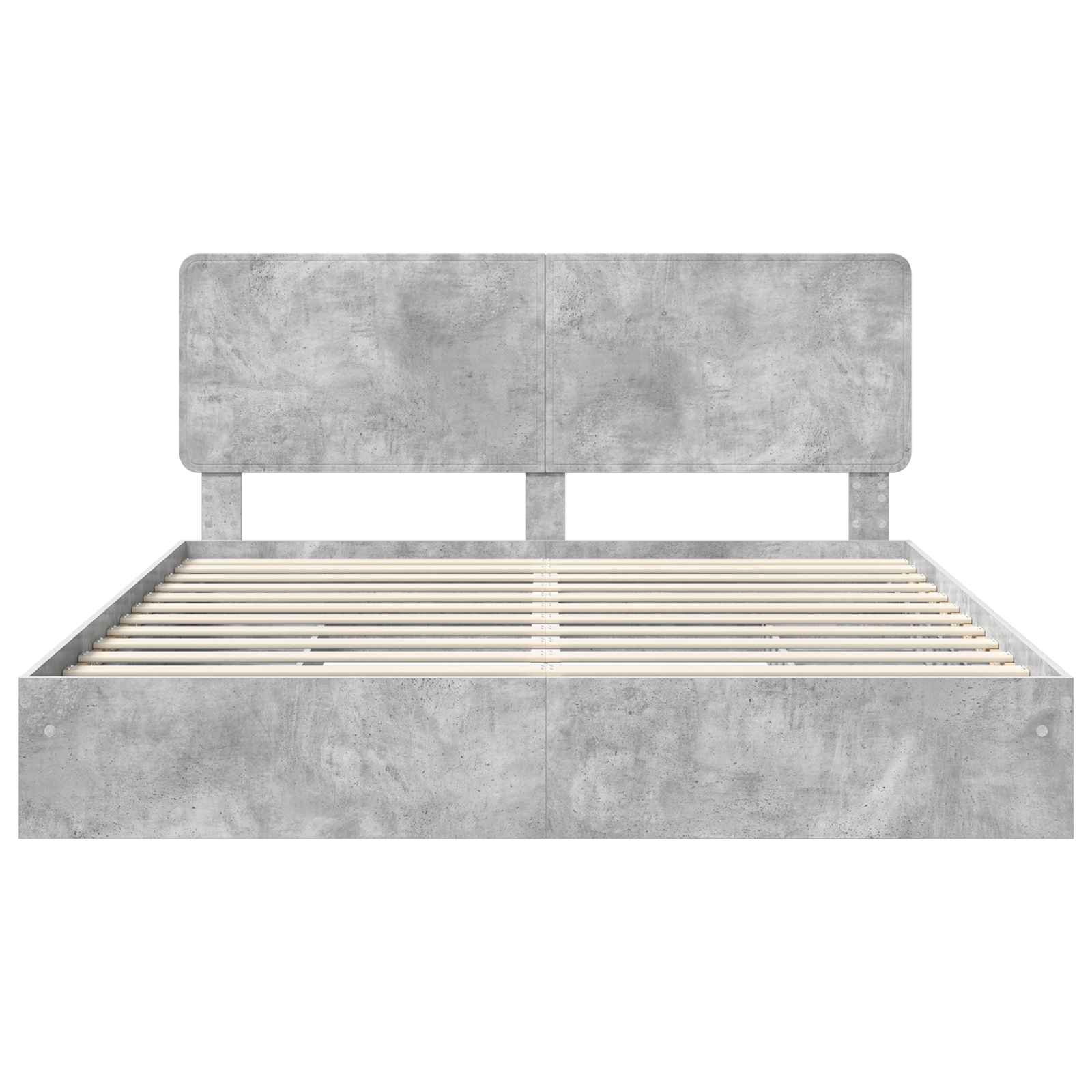 Opslag bed met hoofdeinde Beton Grijs 180 x 200 cm Bewerkt hout – afbeelding 8