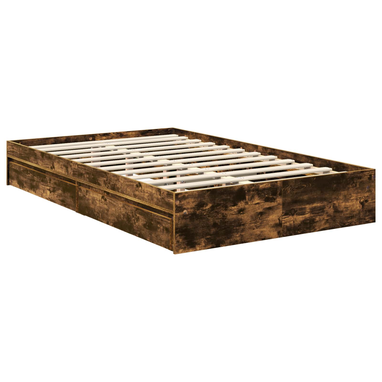 Opslag bed met lade Gerookt eiken 120 x 200 cm Bewerkt hout – afbeelding 6