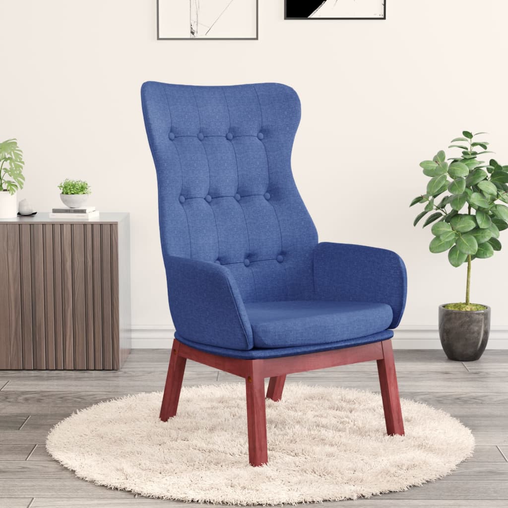Relaxstoel stof blauw